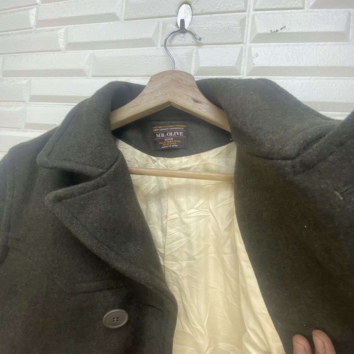 Mr. Olive Vintage 80s Mr. Olive Retro Wool Heavy Coat Size US XS / EU 42 / 0 - 8 Thumbnail
