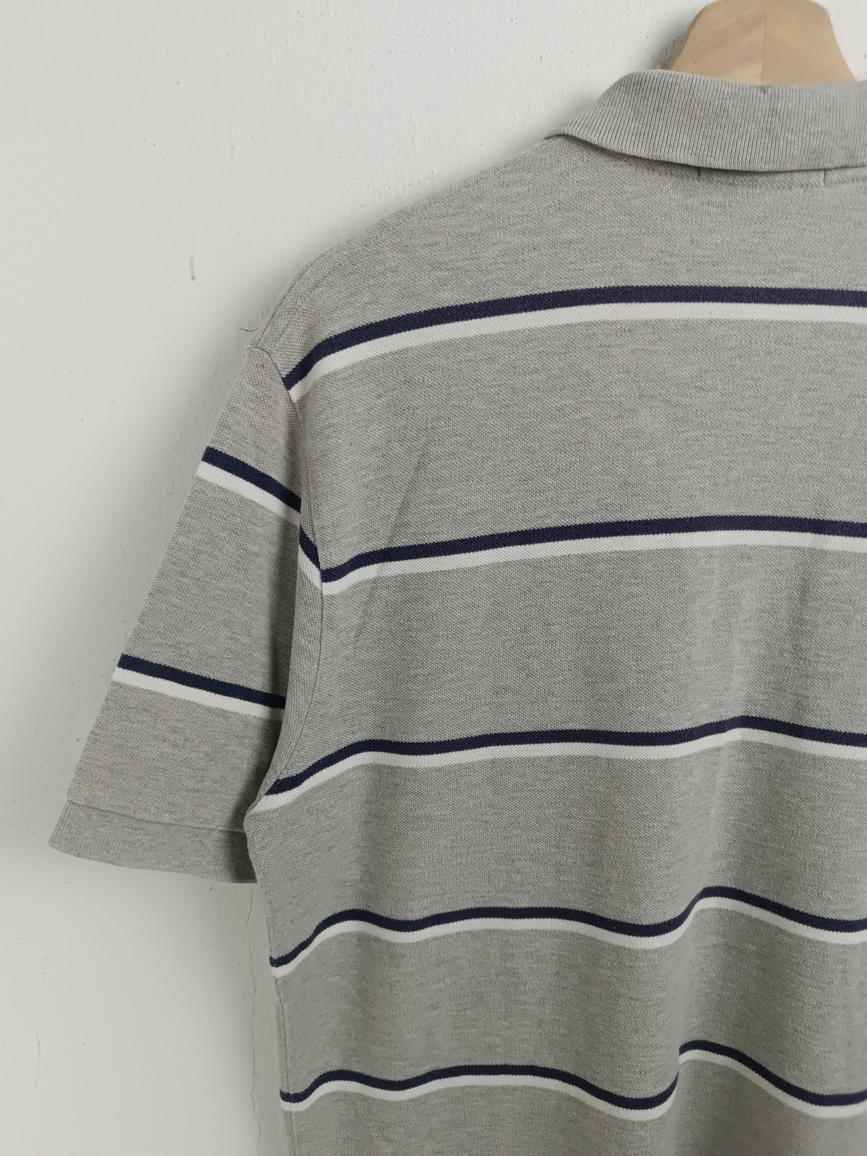 Polo Ralph Lauren VINTAGE POLO RALPH LAUREN STRIPES TEE GRAY VERY RARE Size US L / EU 52-54 / 3 - 14 Thumbnail