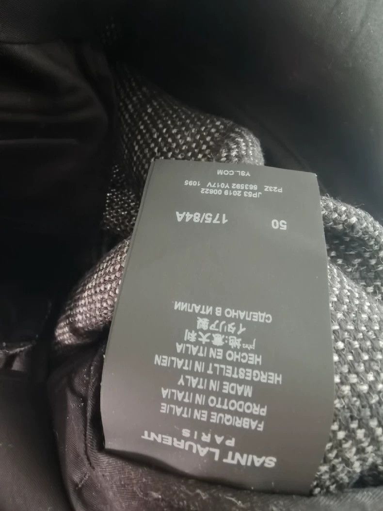 Saint Laurent Paris Saint Laurent Paris Grey black straight leg wide leg pants- Size US 44 / EU 60 - 6 Thumbnail