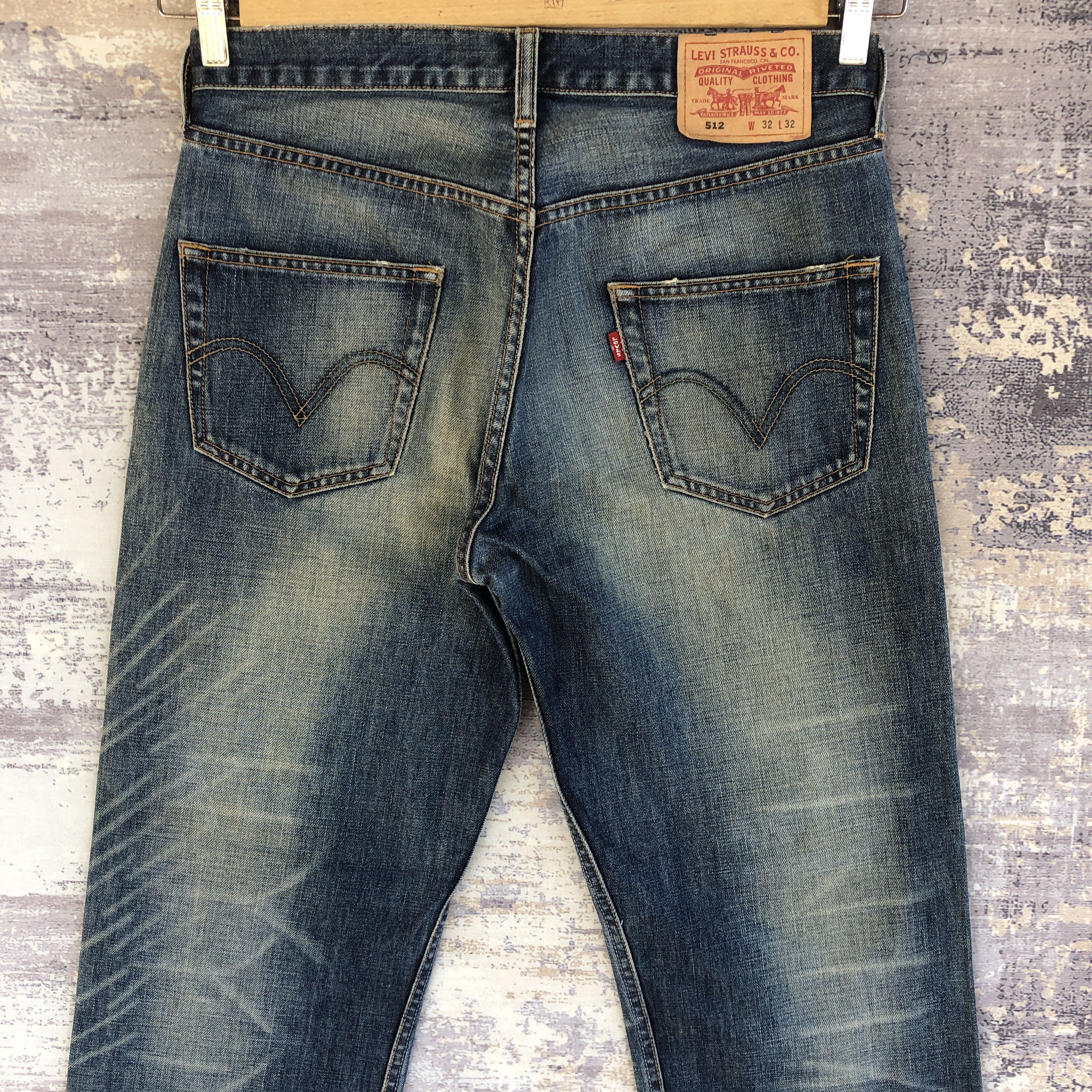 Levi's Vintage Distressed Levi's Jeans Levis 512 Dark Blue Denim Size US 32 / EU 48 - 4 Thumbnail