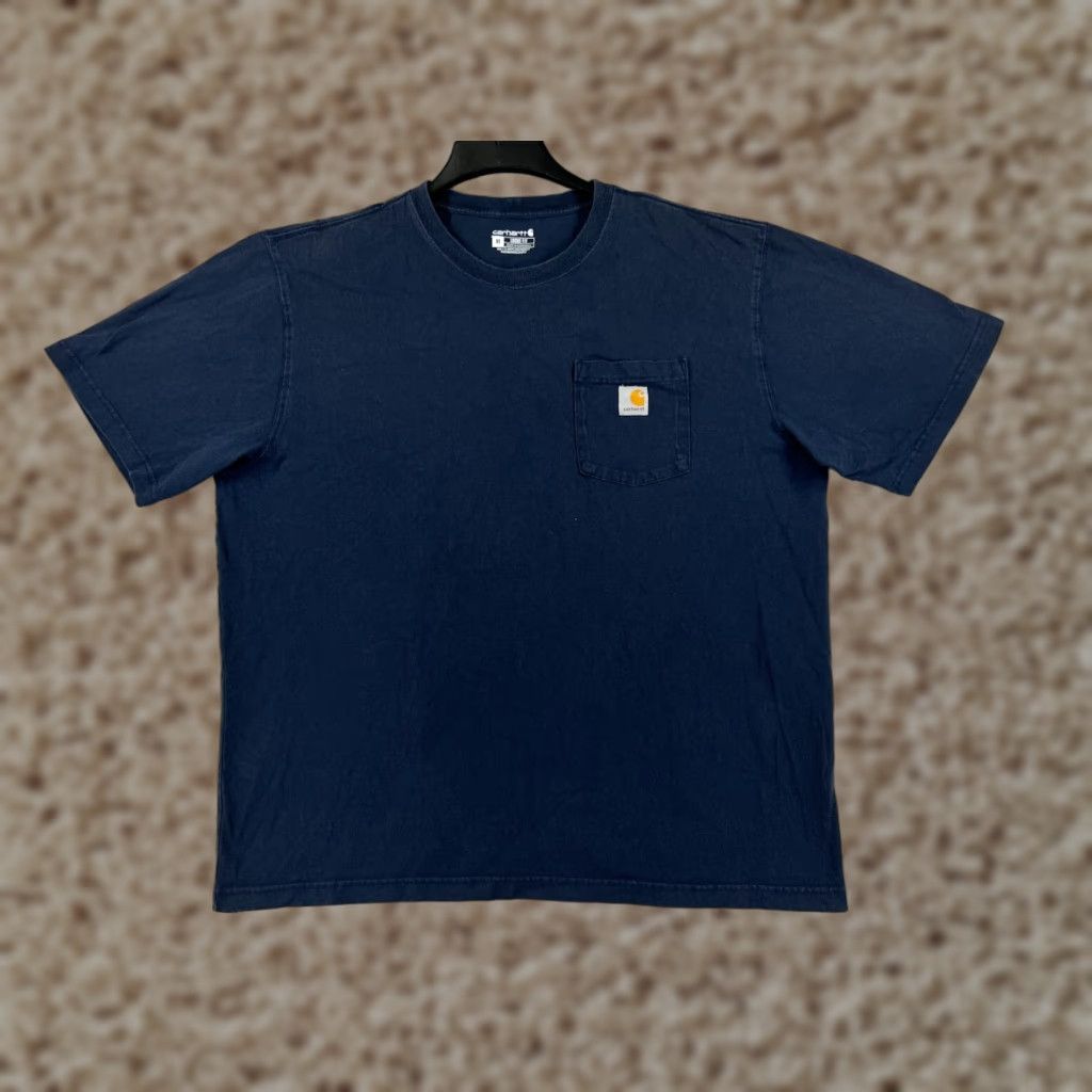 Carhartt Carhartt Shirt Men XL Blue Short Sleeve Crew Neck Cotton Pocket T-Shirt Size US XL / EU 56 / 4 - 1 Thumbnail