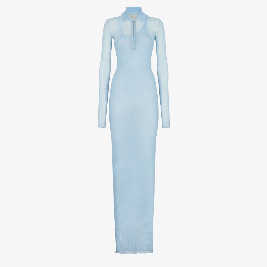 Fendi o1w1db10325 FM5316 Maxi Dress in Light Blue Size S / US 4 / IT 40 - 1 Thumbnail