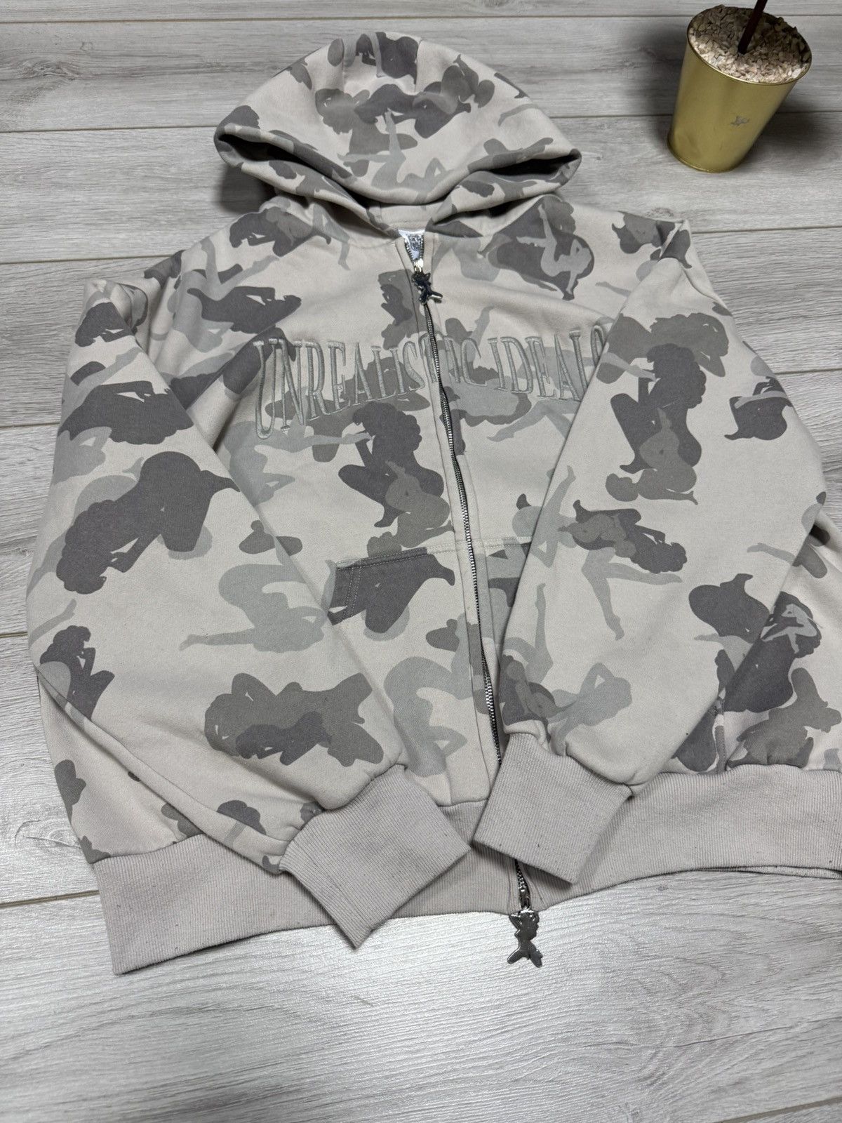Named Collective Named Collective Unrealistic zip girls camo monogram hoodie Size US XL / EU 56 / 4 - 6 Thumbnail