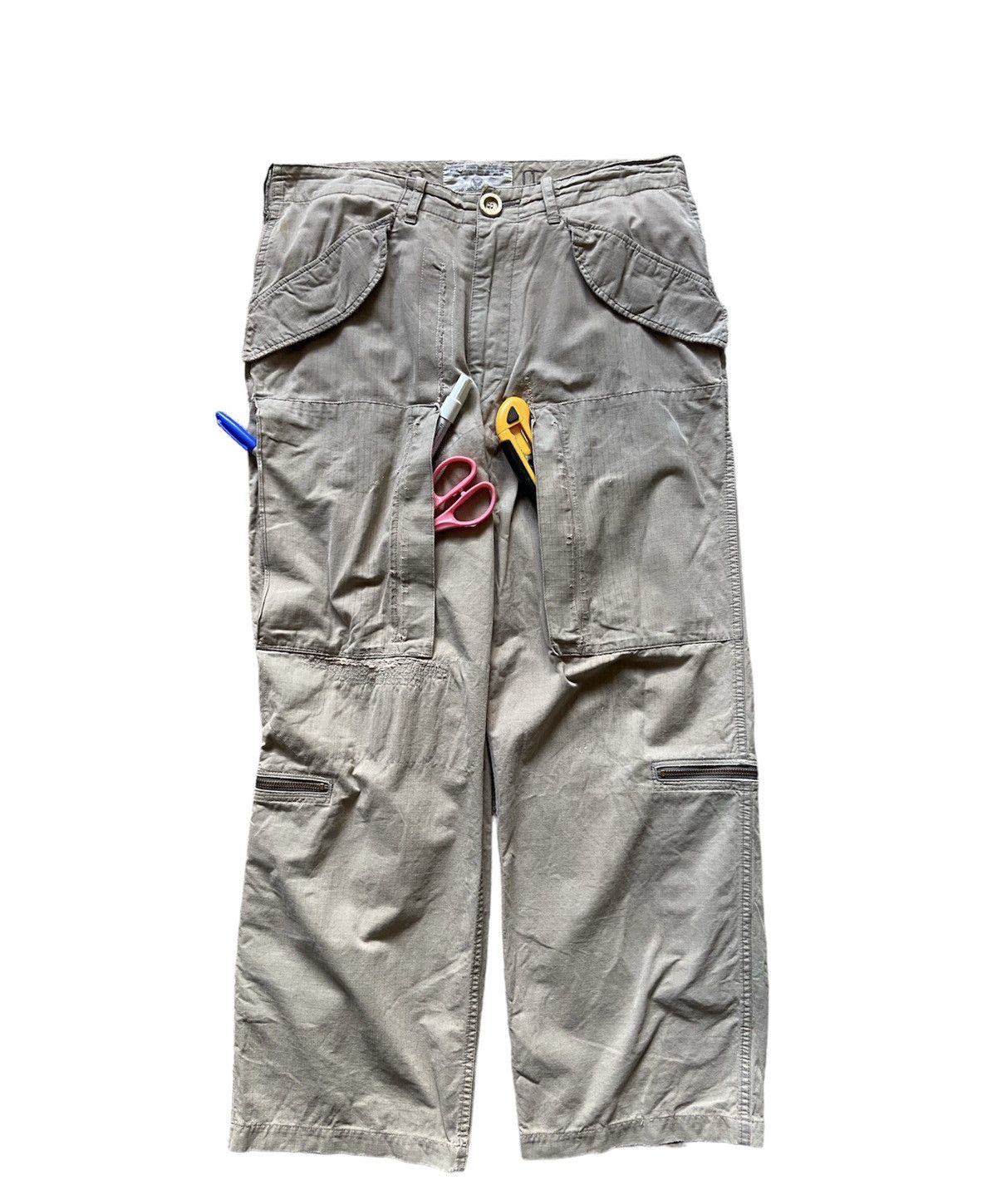 Avirex Vintage Avirex Multi Zipper Pocket Parachute Bondage Pants Size US 34 / EU 50 - 1 Thumbnail