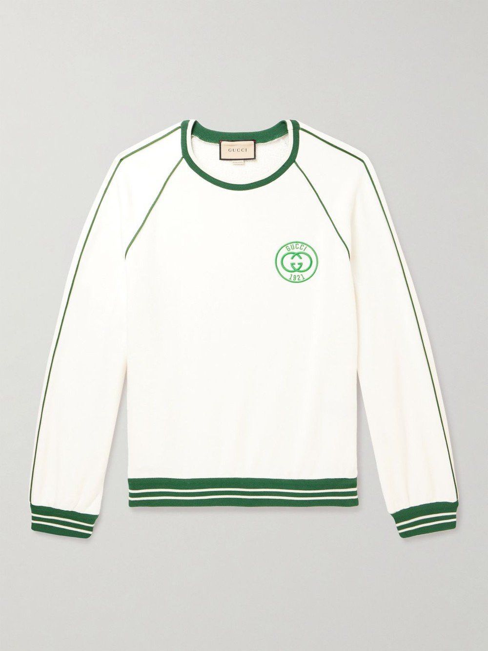 Gucci o1loc1c0925 Cotton Jersey Sweatshirt With Patch in White Size US M / EU 48-50 / 2 - 1 Preview