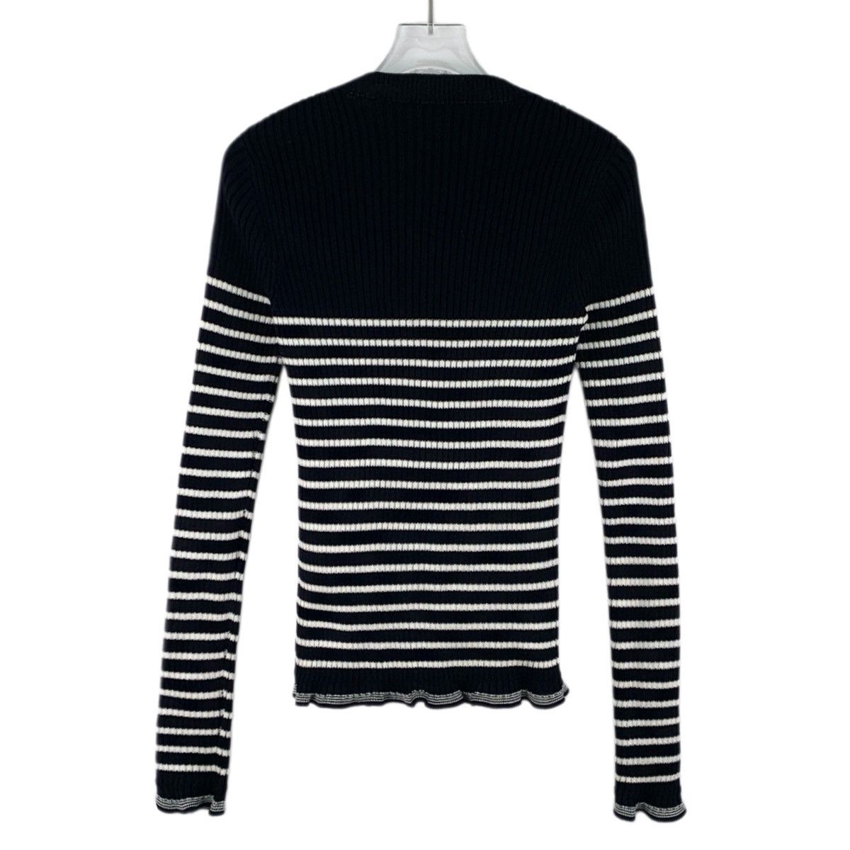 Dior Dior Striped Letter Long Sleeve Knit Sweater K26WX Size S / US 4 / IT 40 - 2 Thumbnail