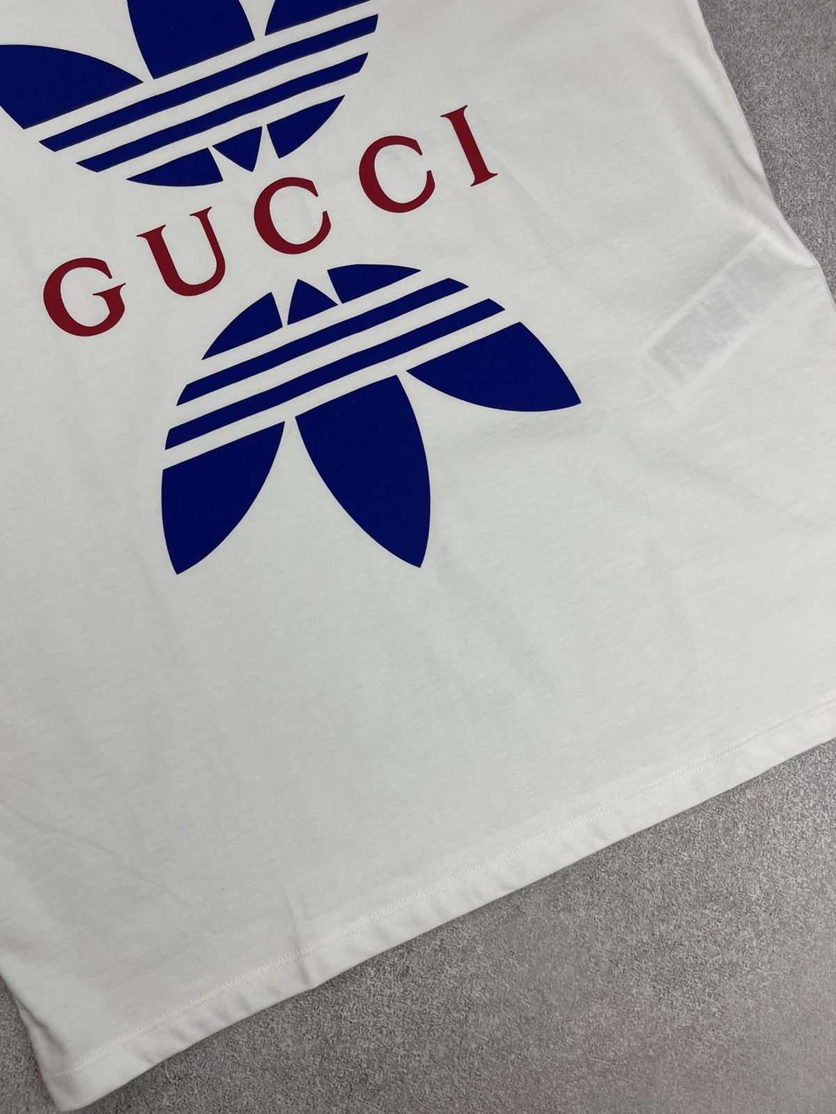 Adidas × Gucci Gucci x Adidas Cotton Jersey T-Shirt White Size US L / EU 52-54 / 3 - 4 Thumbnail