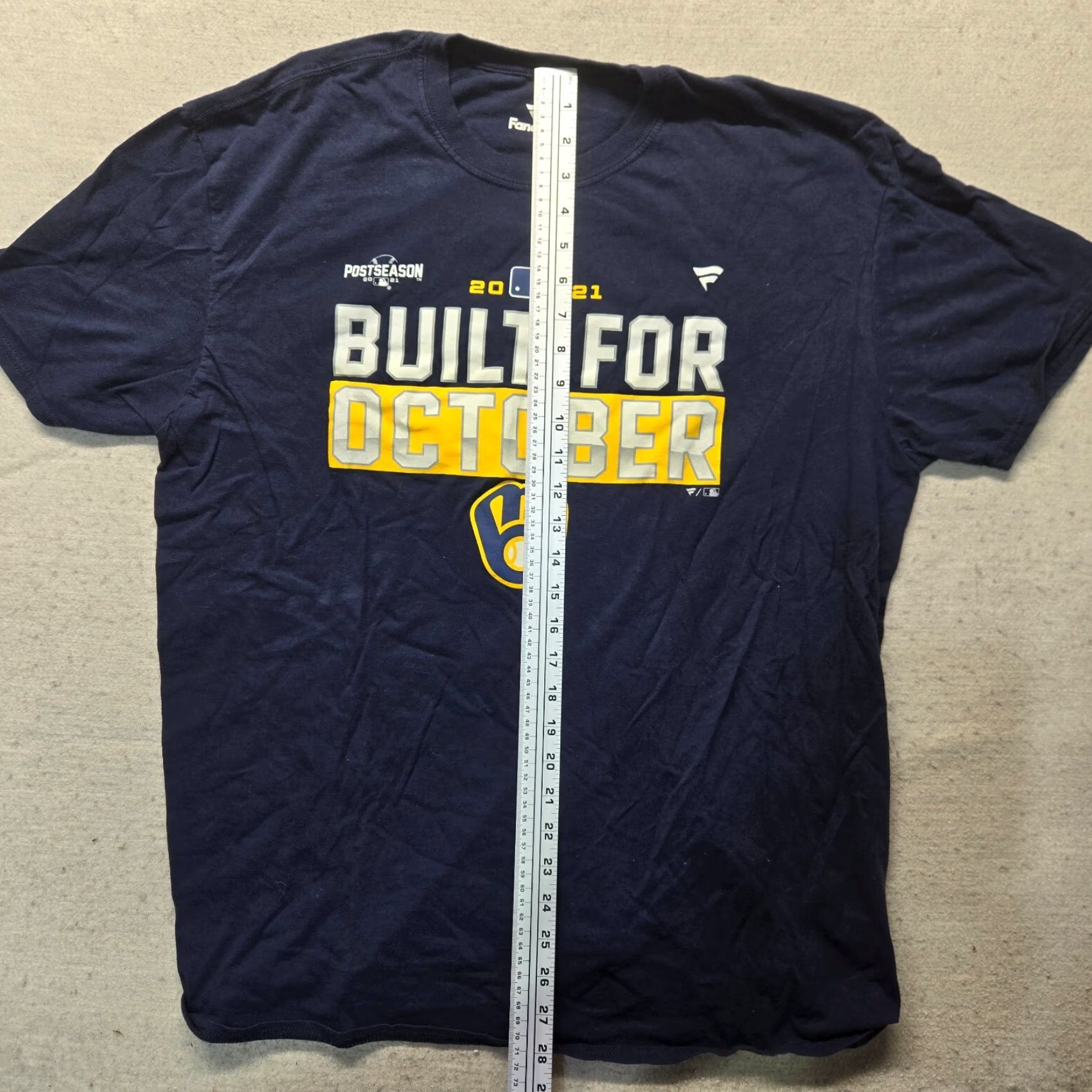 Vintage VINTAGE Majestic Milwaukee Brewers Shirt Adult XL Blue T-Shirt Sports Fan Gear Men Size US XL / EU 56 / 4 - 6 Thumbnail