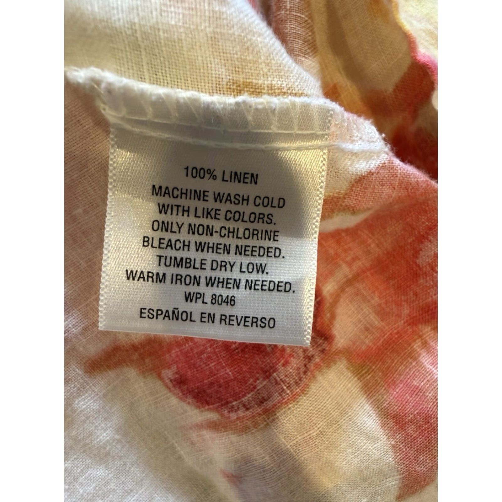 JM Collection JM Collection Blouse Women’s Linen Floral 3/4 Sleeve V-Neck 24W Plus Size Multicolor Womens Size 4XL / US 24-26 - 4 Thumbnail