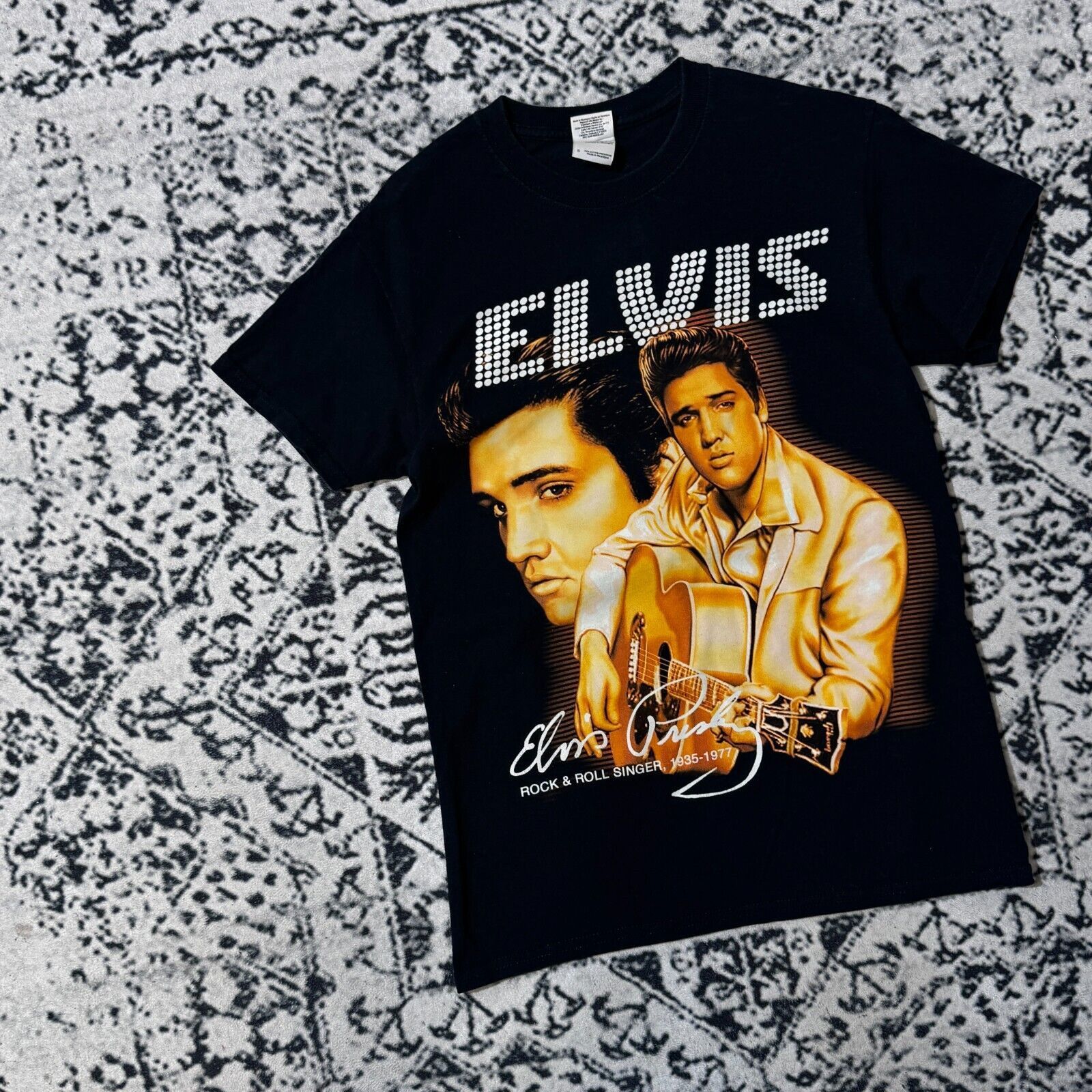 Vintage Vintage Black Cotton T-Shirt Size S Elvis Presley Rock & Rol Size US S / EU 44-46 / 1 - 3 Thumbnail