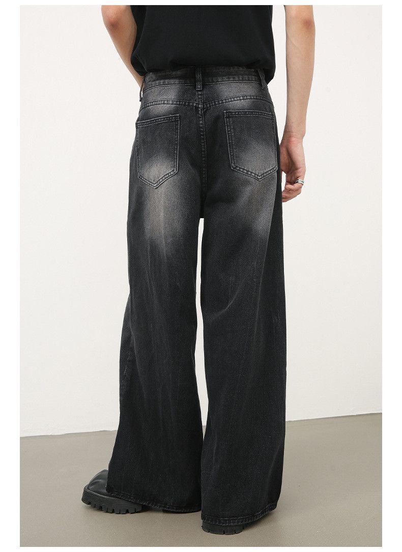 Jean Street lightning pattern loose straight retro cleanfit jeans Size US 32 / EU 48 - 4 Thumbnail