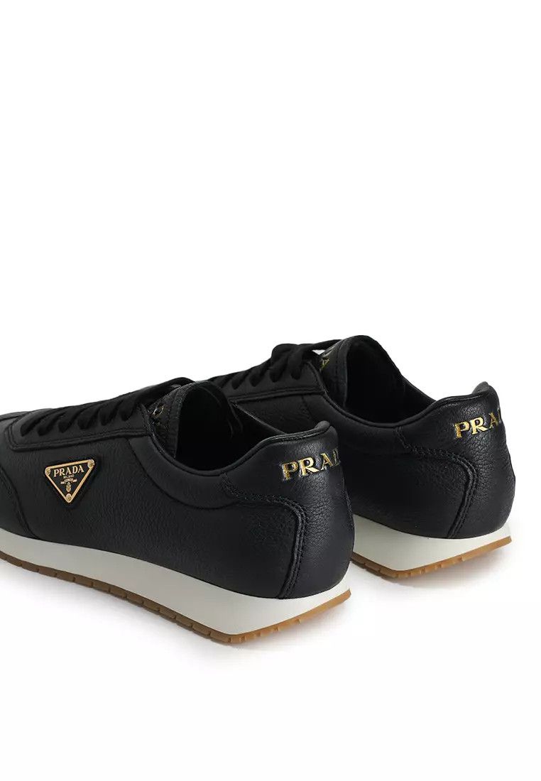 Prada o1la1rc1a0226 Cervo Triangle Logo Sneakers in Black Size US 8 / EU 41 - 3 Thumbnail