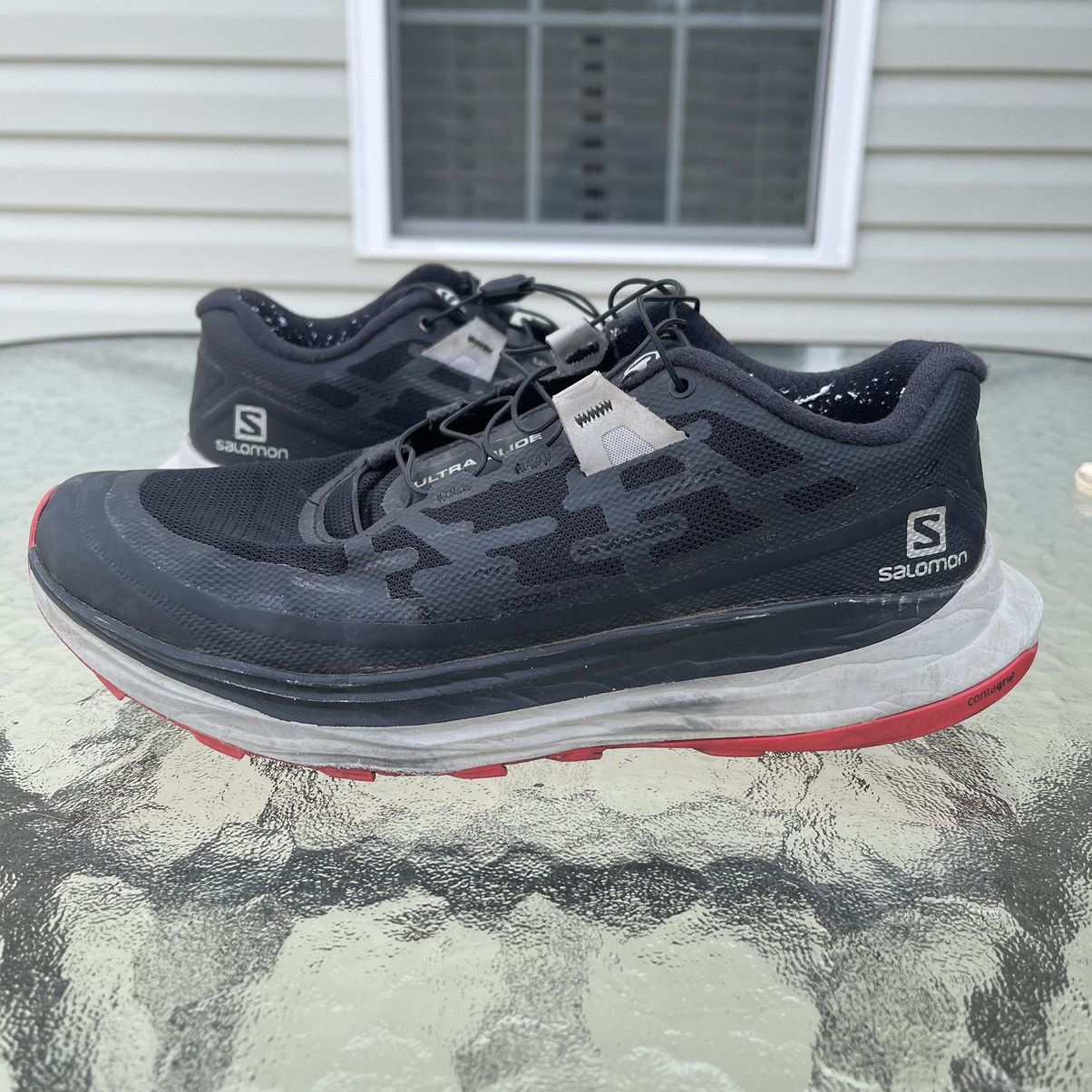image of Salomon Ultra Glide Trail Running Shoes Black Alloy Size 7, Men's