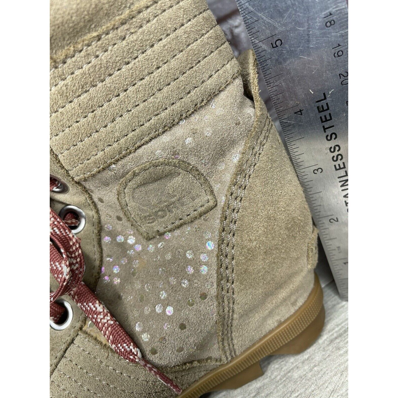 SOREL SOREL Joan of Arctic Wedge II Soft Taupe Suede Winter Lace U Size US 4 / IT 34 - 16 Thumbnail