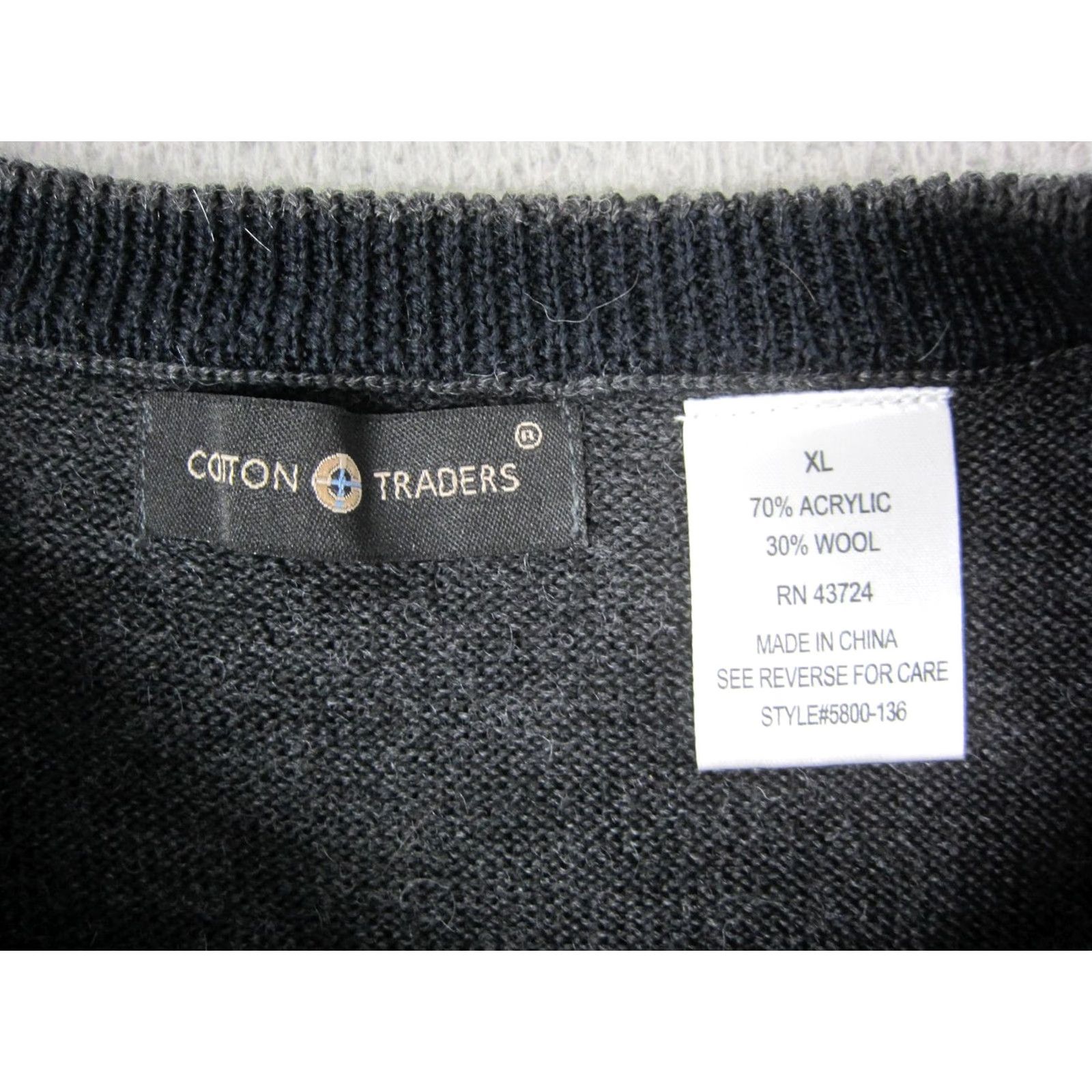 Cotton Traders VINTAGE Cotton Traders Sweater Mens XL Gray Plaid Wool Blend Crewneck 90s City Preppy All Seasons Mens Size US XL / EU 56 / 4 - 3 Thumbnail