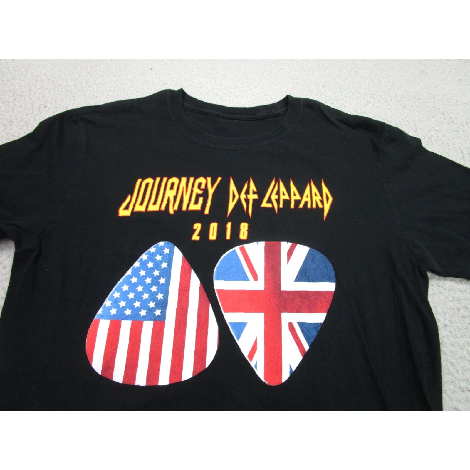 Vintage Def Leppard Concert Tour 2018 Rock T-Shirt Mens Medium Black Size US M / EU 48-50 / 2 - 2 Thumbnail