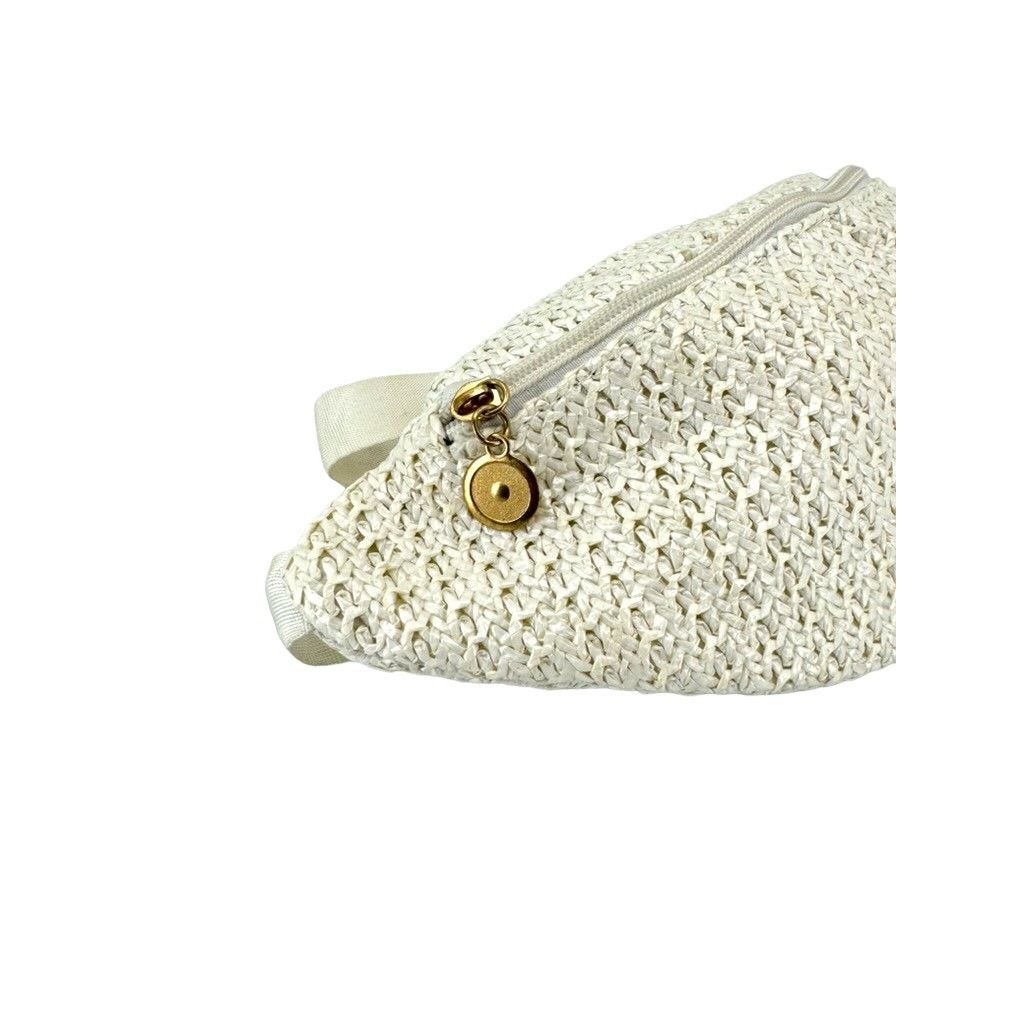Vintage Vintage White Crochet Fanny Outdoor Waist Belt Bag Size ONE SIZE - 3 Thumbnail