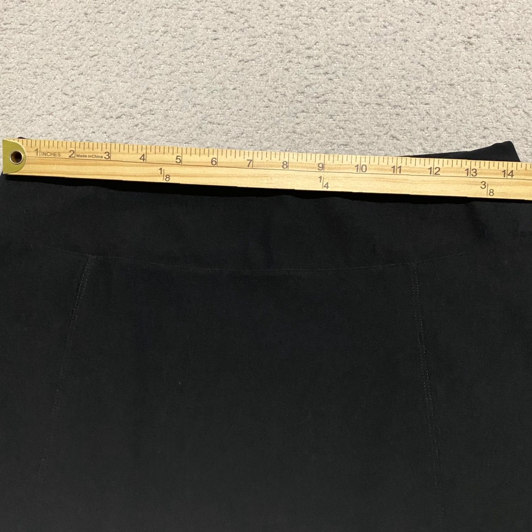 Vintage Lucy Skirt Womens Small Short A-Line Black Solid Knit Pockets Polyester Spandex Casual Spring Summer Womens Size 28" / US 6 / IT 42 - 5 Thumbnail