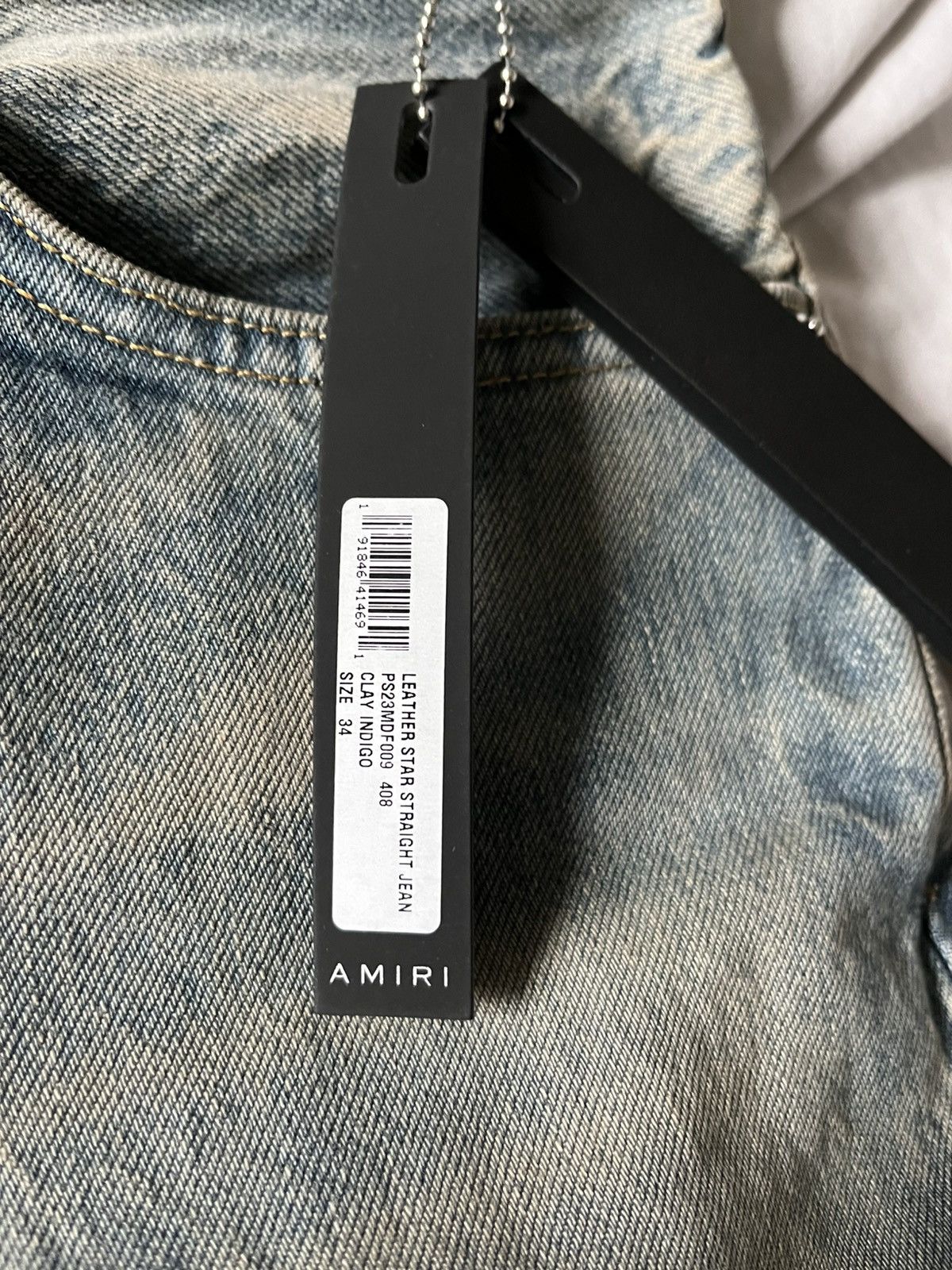 Amiri AMIRI Leather Star Straight Jeans Size US 34 / EU 50 - 4 Thumbnail