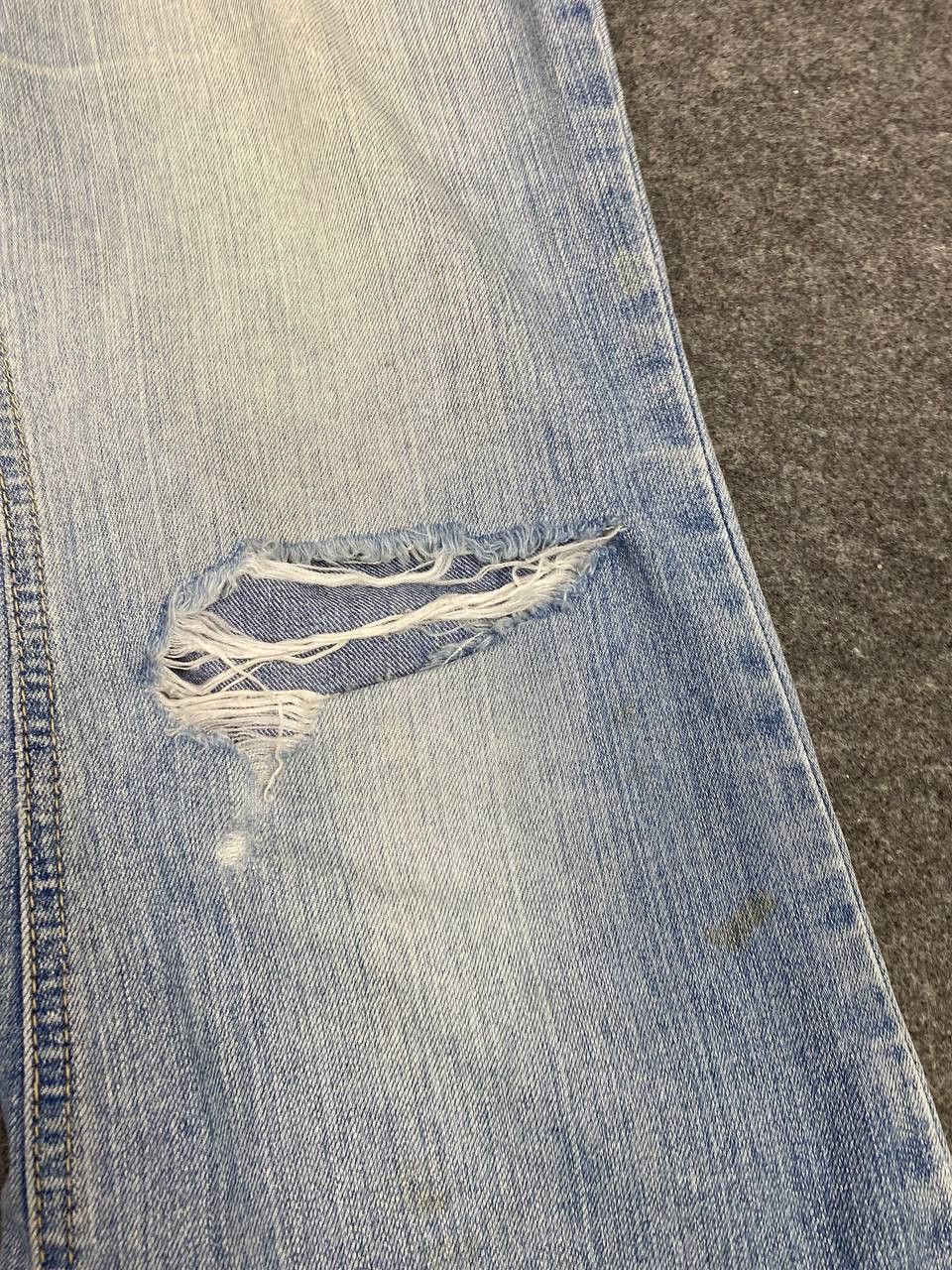 vintage japanese brand bootcut flare distressed denim