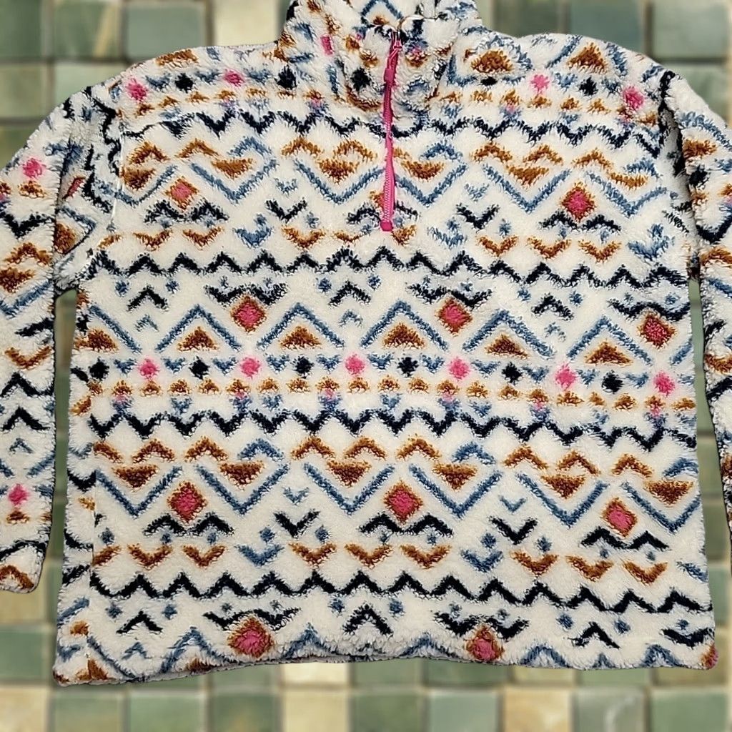 Eddie Bauer Eddie Bauer Jacket Womens XL Deep Pile Aztec Geometric 1/4 Zip Fleece Outdoors Size XL / US 12-14 / IT 48-50 - 1 Thumbnail