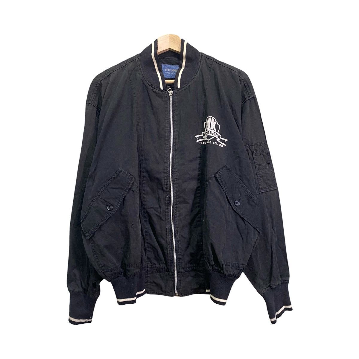 Tete Homme Archival Tete Homme "Don't Gamble" Graphic Bomber Jacket Size US M / EU 48-50 / 2 - 2 Thumbnail