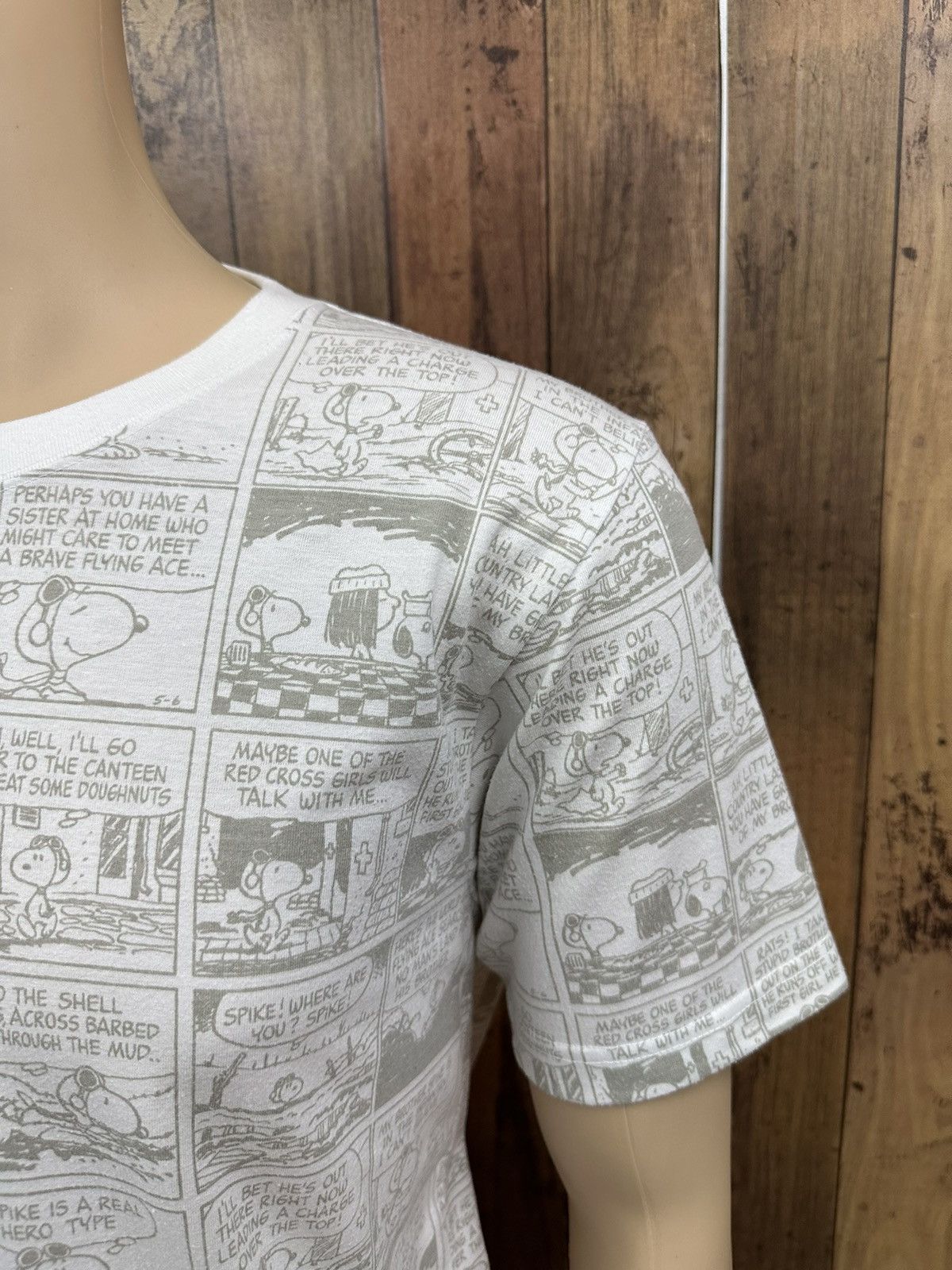 Peanuts × Vintage Peanuts Comics Full Print Tshirt A573 Size US M / EU 48-50 / 2 - 3 Thumbnail