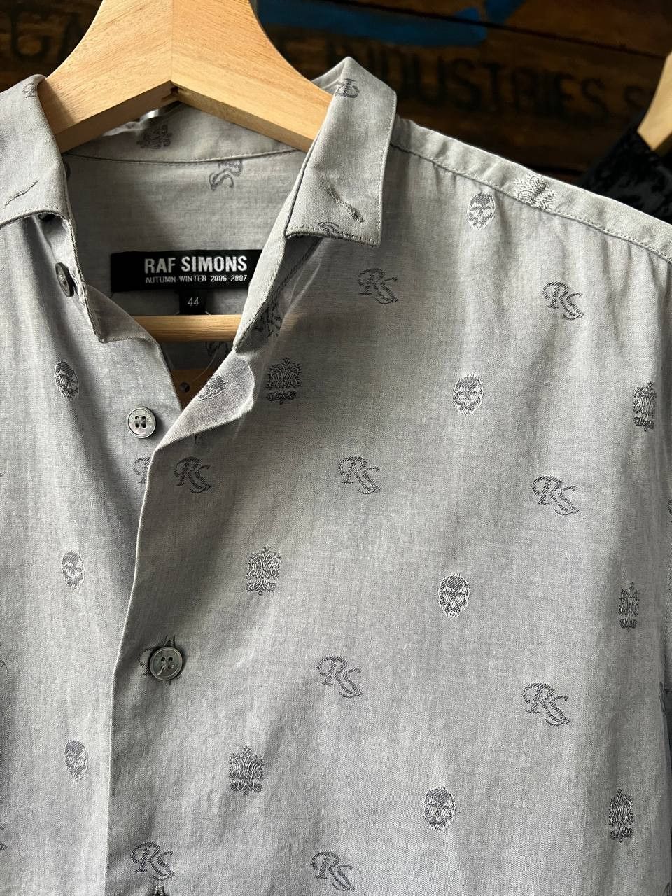 Raf Simons AW06/07 Raf Simons Grey Patterned Shirt Size 44 Size US S / EU 44-46 / 1 - 2 Thumbnail