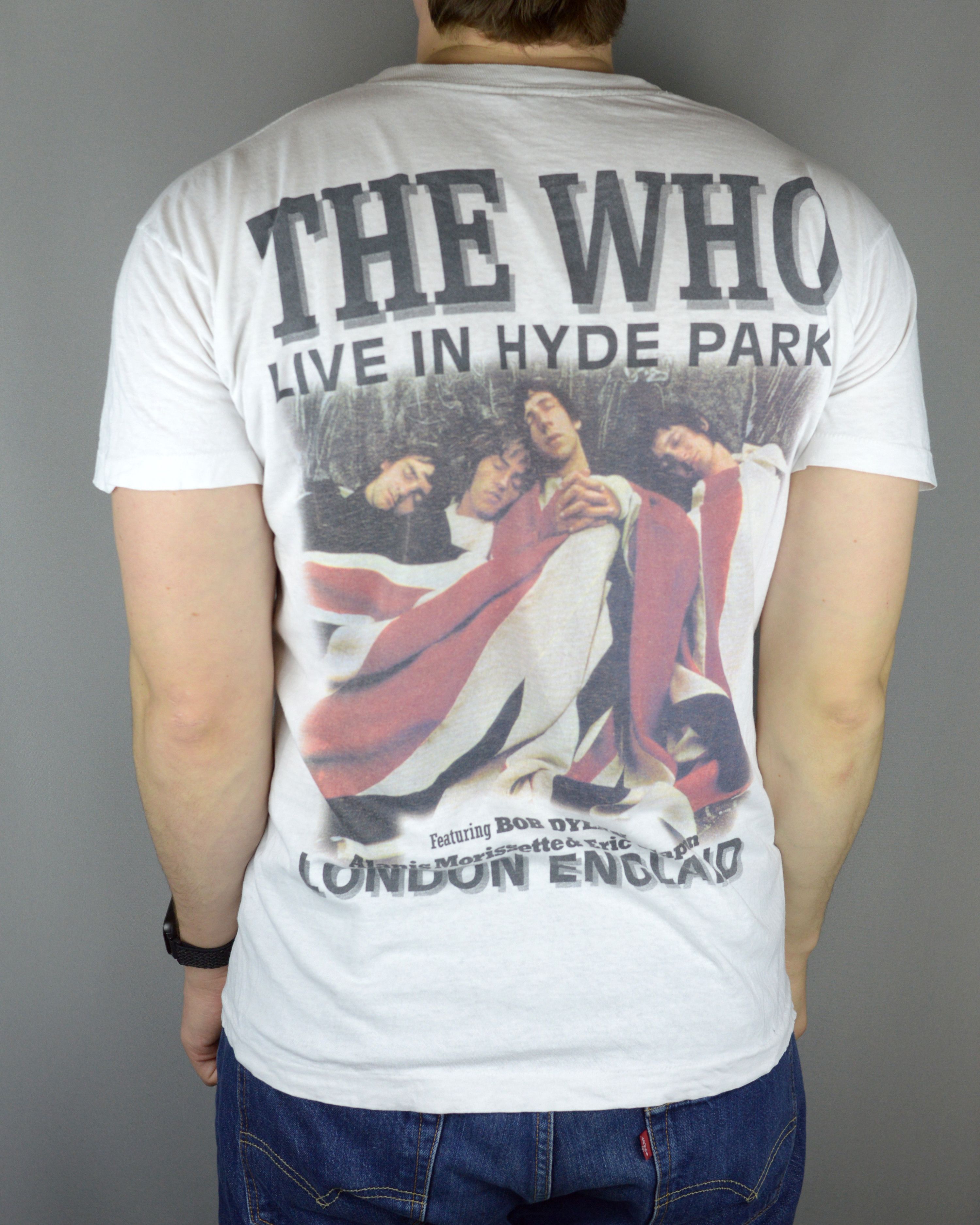 Vintage Vintage The Who Eric Clapton, Bob Dylan 1996 t shirt Size US XL / EU 56 / 4 - 2 Thumbnail