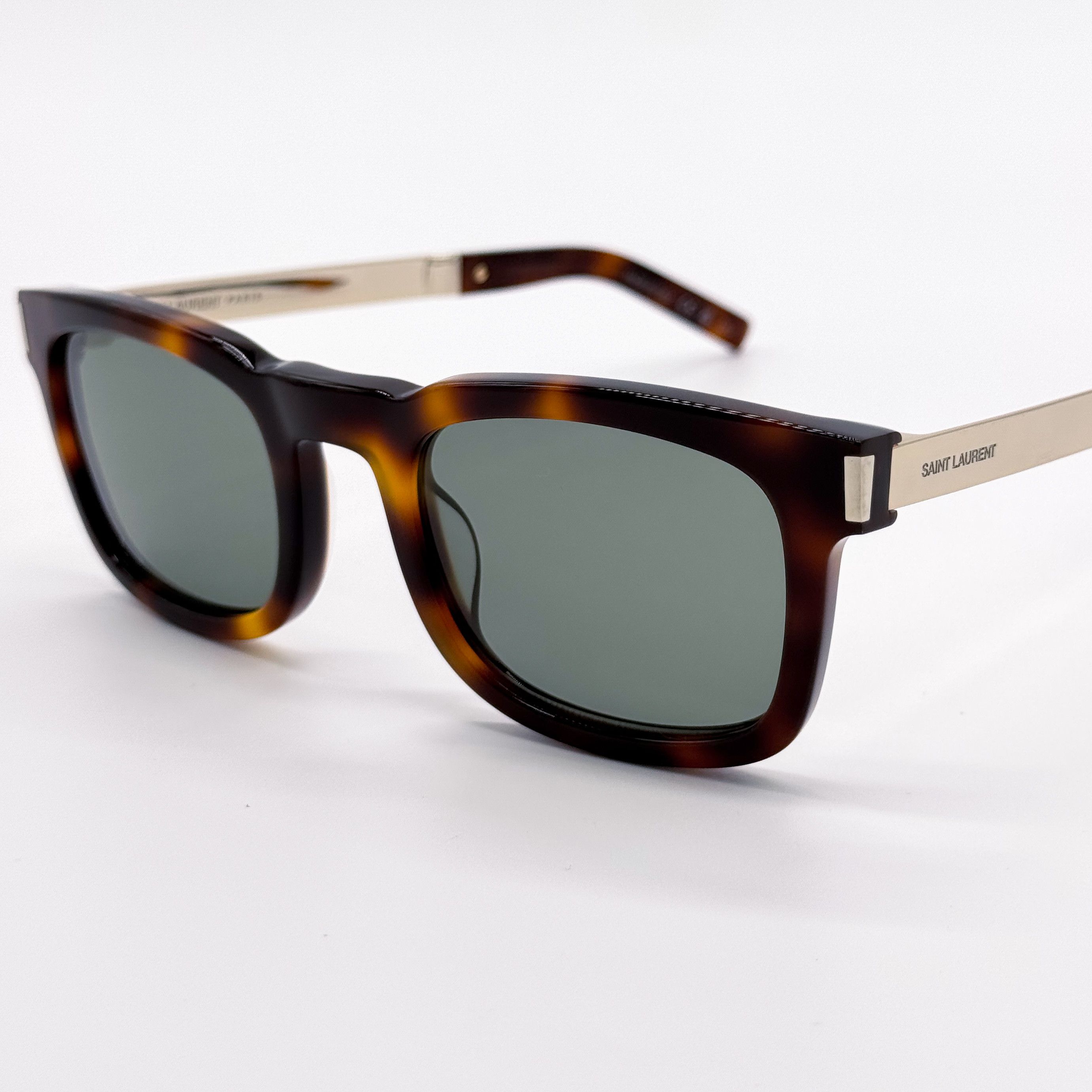 Yves Saint Laurent NEW SAINT LAURENT SL 581 002 HAVANA GREEN MEN SUNGLASSES Size ONE SIZE - 6 Thumbnail