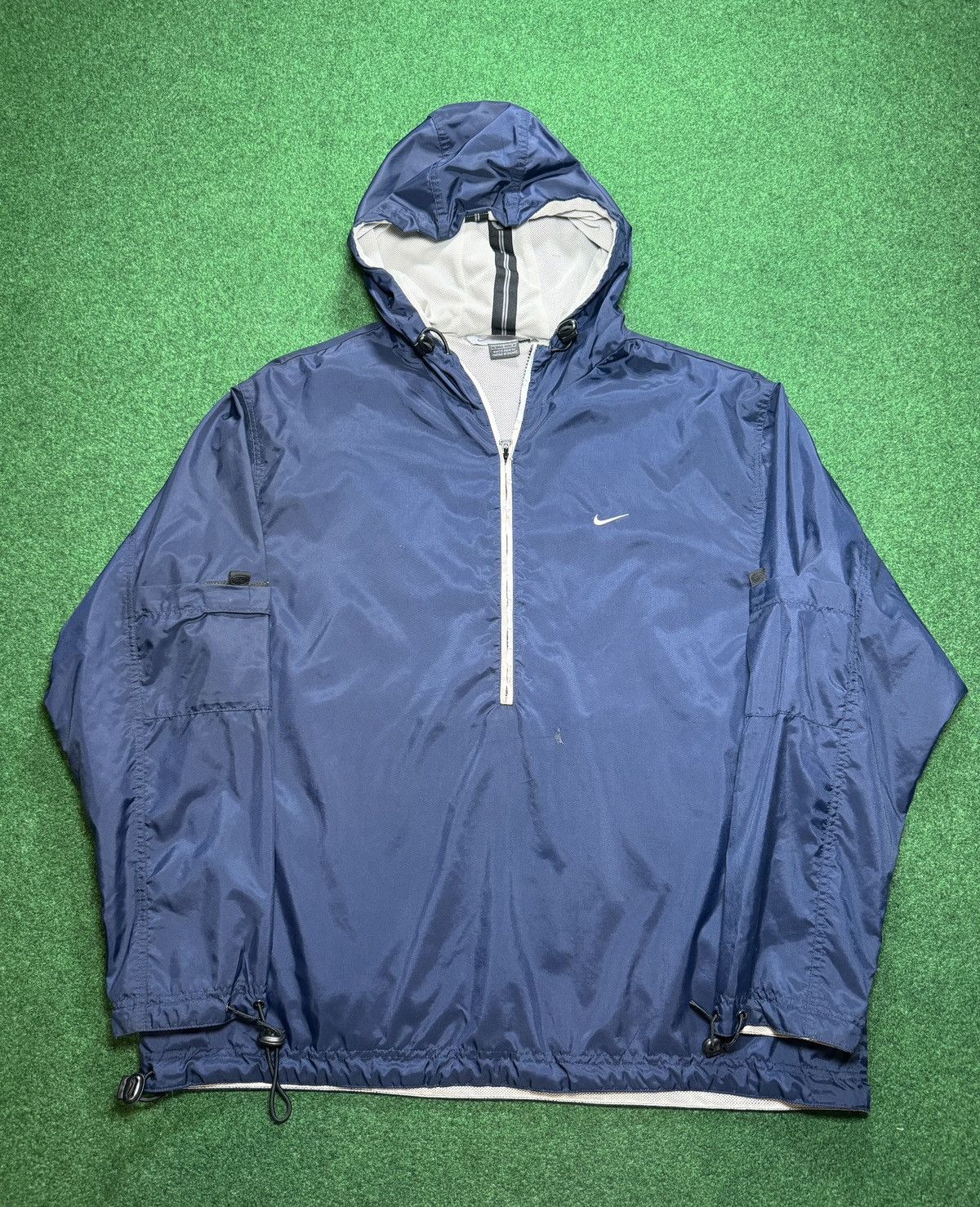 Nike × Vintage Vintage Y2K Nike 1/2 Zip Track Running Windbreaker Size US L / EU 52-54 / 3 - 1 Thumbnail