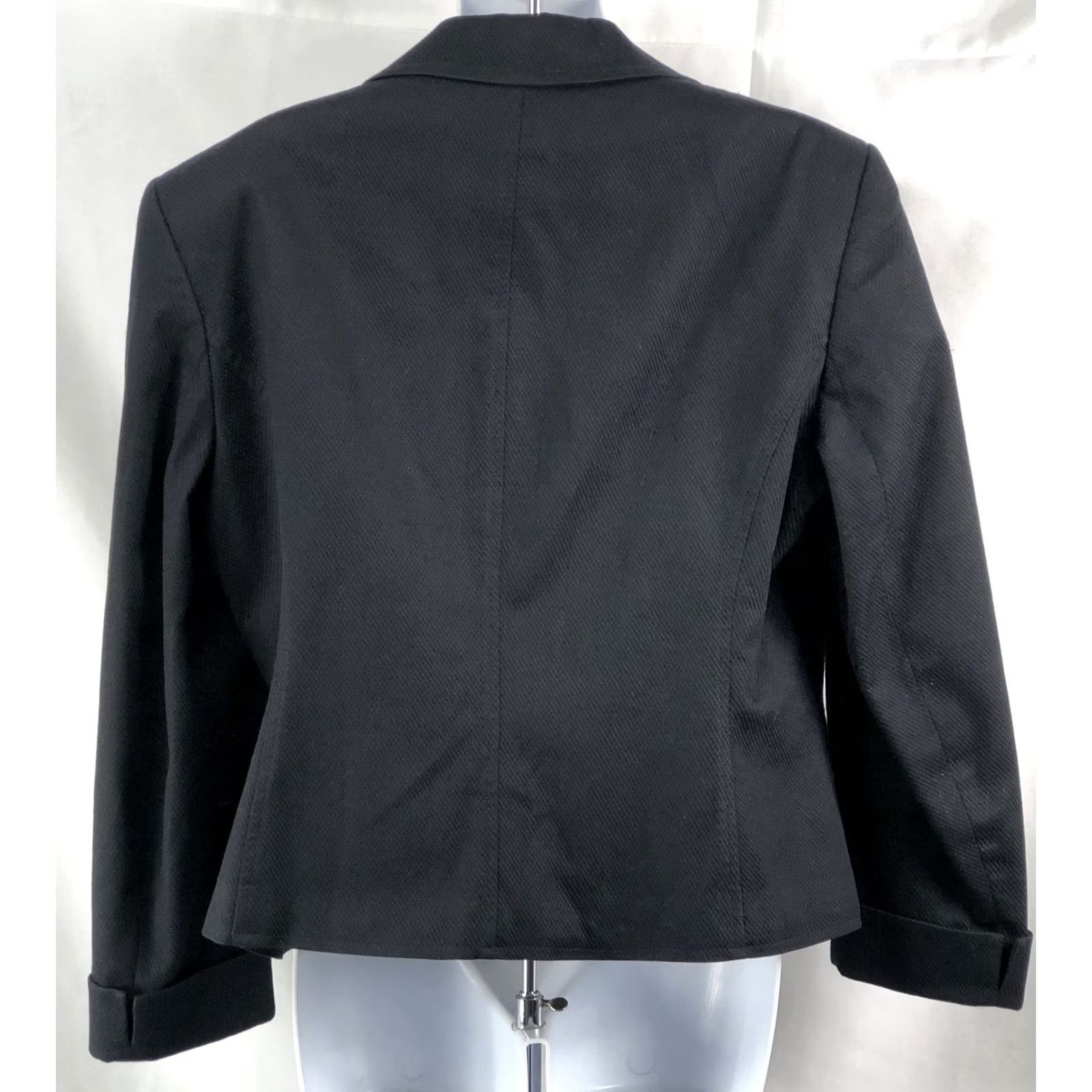 Jones New York Jones NY blazer jacket 14 black button front notch collar Long Sleeve Lined Women Blazer 14 Black Career Office Workwear Formal Vintage: No Size XL / US 12-14 / IT 48-50 - 4 Thumbnail