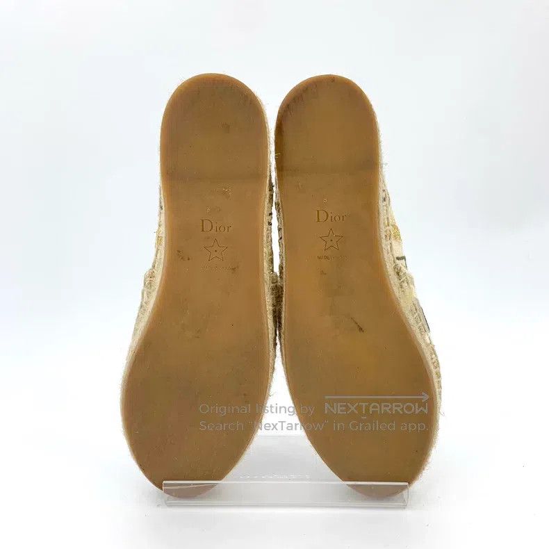 Dior Dior Beige floral letter embroidery fabric one-pedal fishe Size US 6.5 / IT 36.5 - 5 Thumbnail