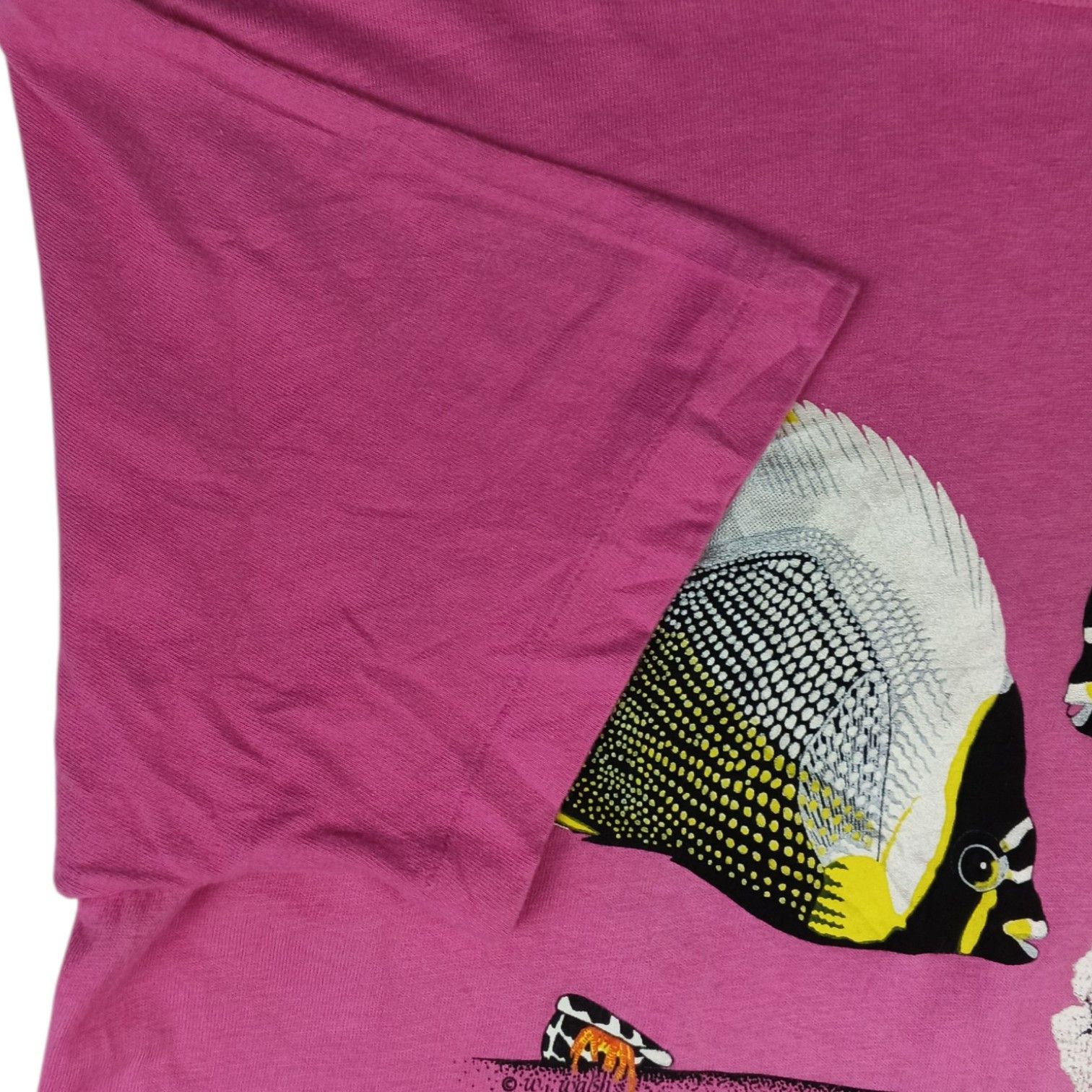 Hanes Vintage 80's HANES Reticulated Butterflyfish Hawaii T-Shirt Size US M / EU 48-50 / 2 - 8 Thumbnail