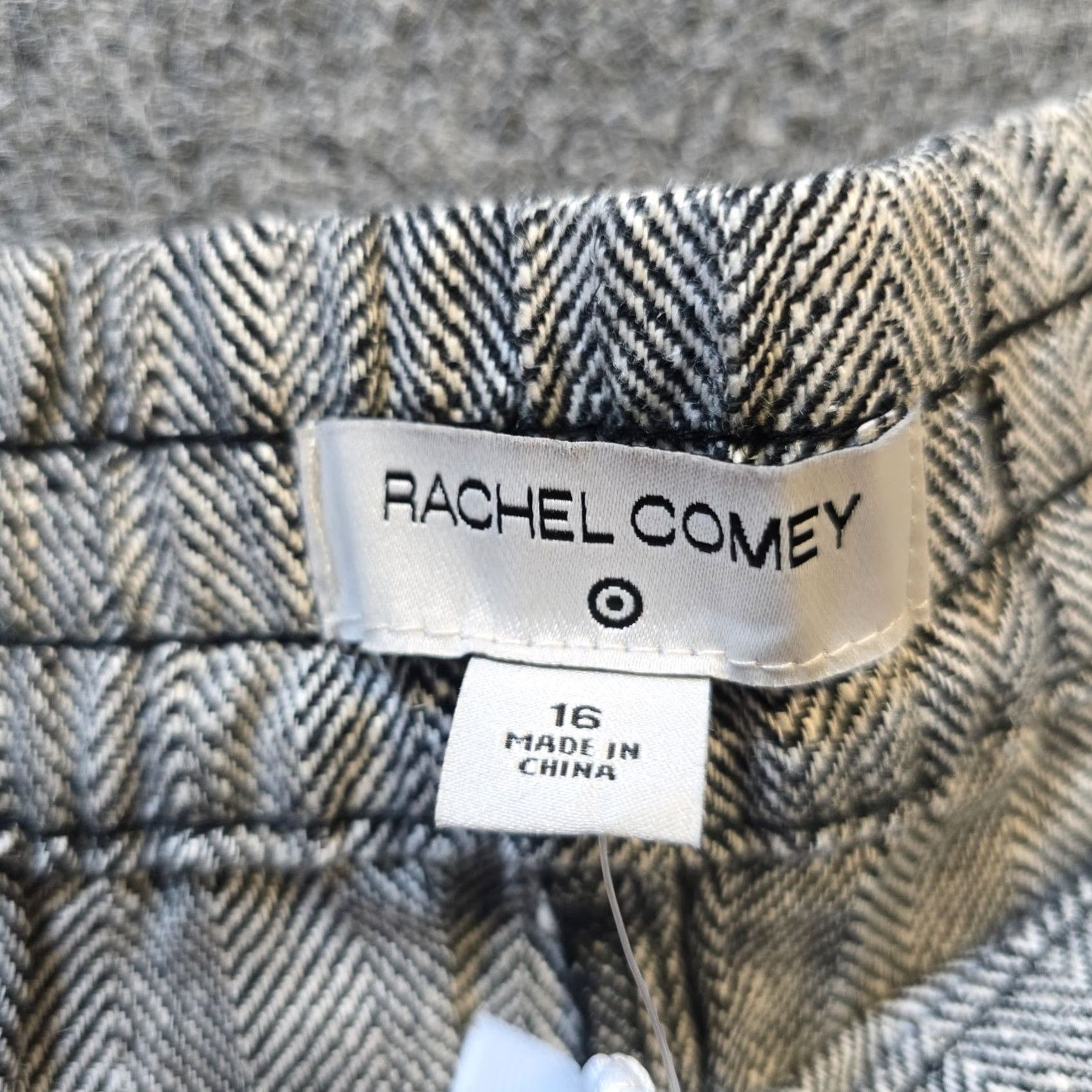 Rachel Comey Rachel Comey Pants Womens Size 16 Black Herringbone Linen Wide-Leg for Target Dress Pants Womens Regular 27 in Inseam Size 38" / US 16 / IT 52 - 4 Thumbnail