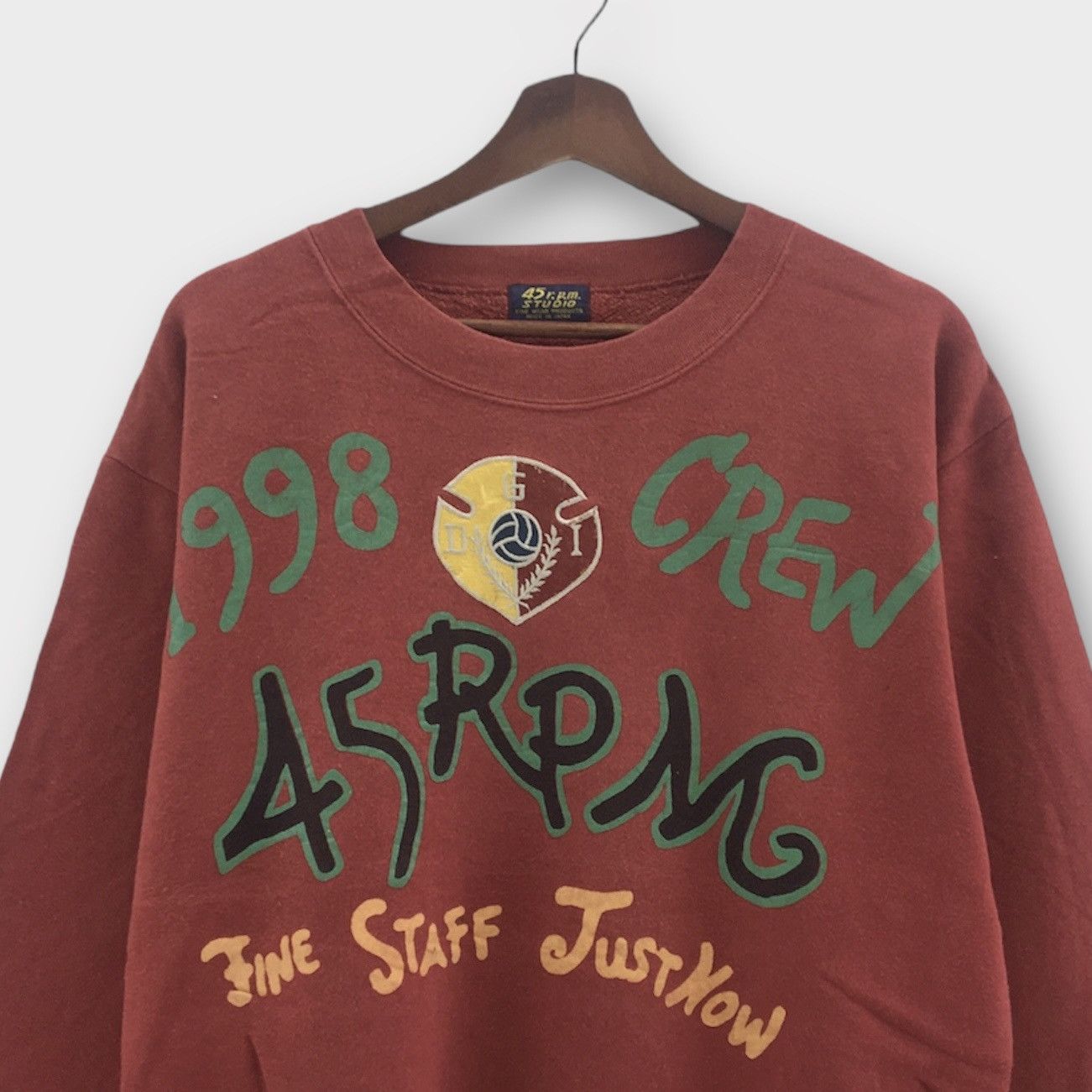 45rpm × Vintage Vintage 1998 45 RPM Studio Crewneck Made In Japan Size US S / EU 44-46 / 1 - 3 Thumbnail