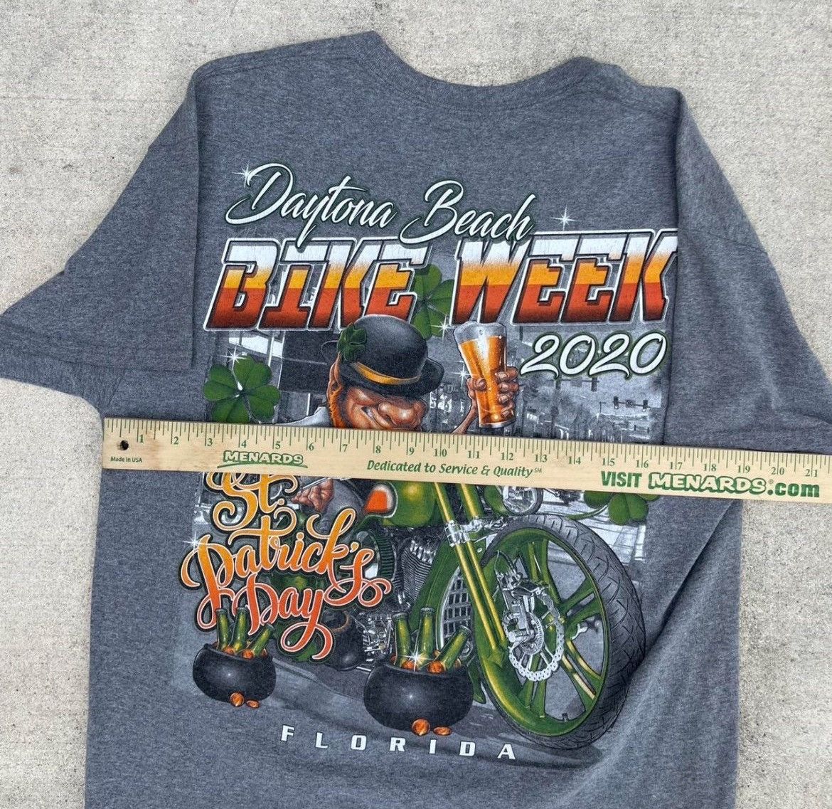 Gildan Daytona Beach Bike Week 2020 St. Patrick’s Day Leprechaun Size US L / EU 52-54 / 3 - 2 Thumbnail