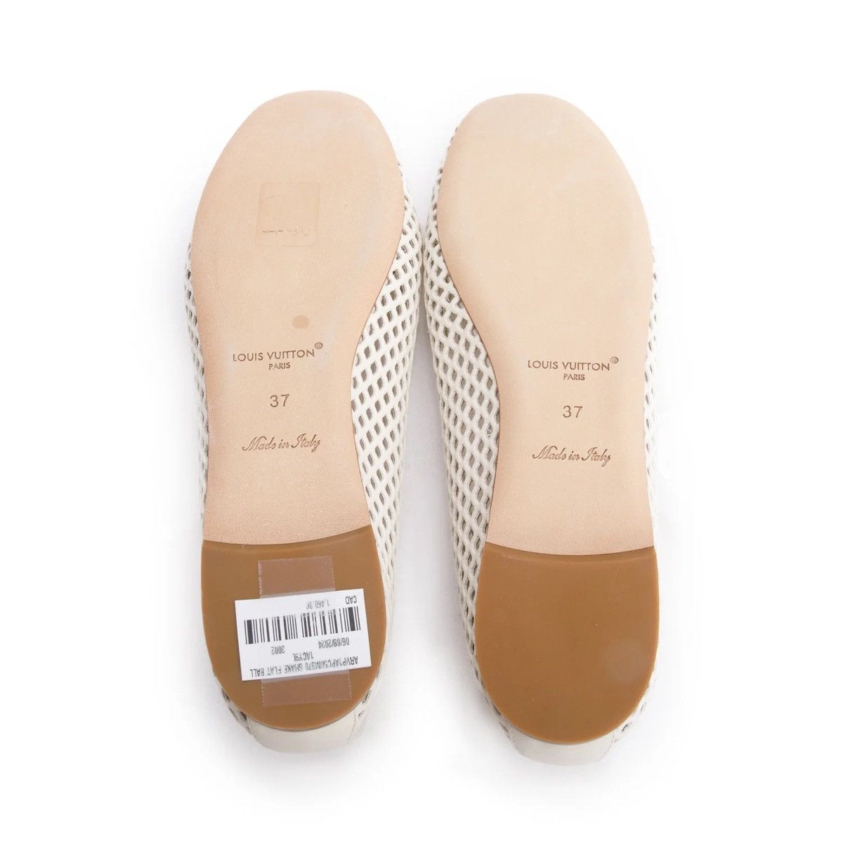 Louis Vuitton LOUIS VUITTON White Perforated Calf Leather Shake Flat Size US 6 / IT 36 - 6 Thumbnail