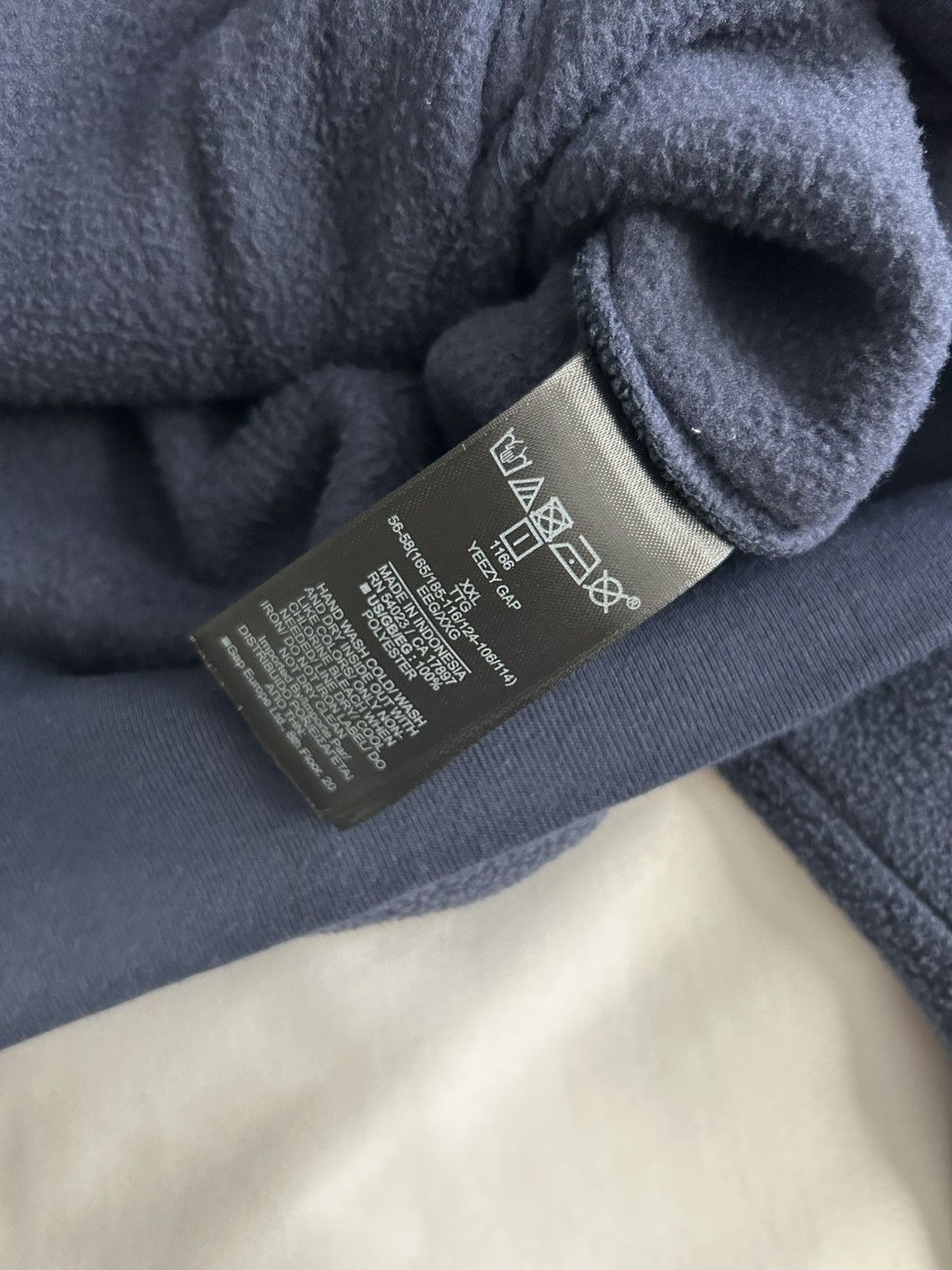 Balenciaga × Gap × Yeezy Yeezy Gap Polar Fleece Hoodie Sweatshirt Navy Size US XXL / EU 58 / 5 - 6 Thumbnail