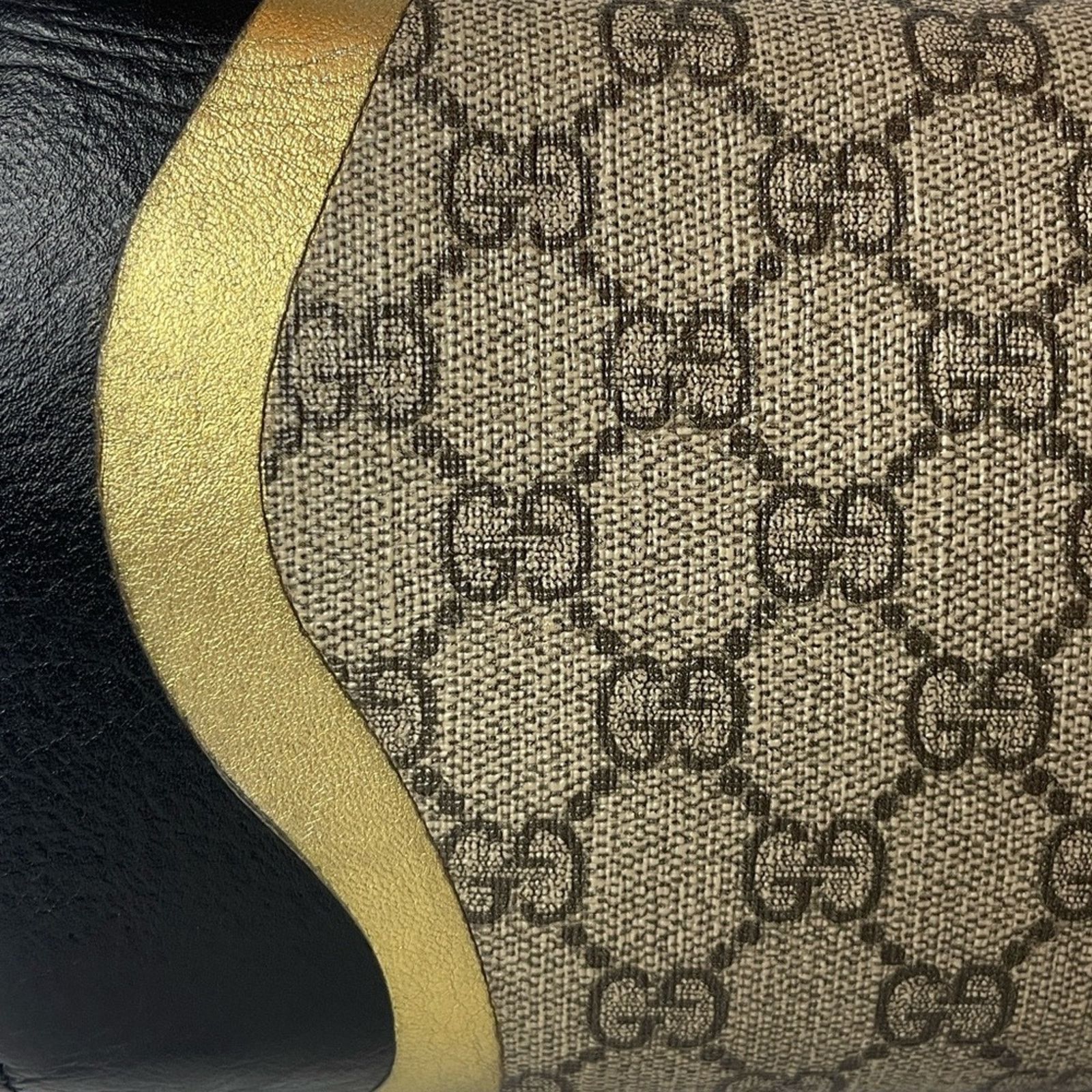 Gucci Gucci Padlock GG Supreme Chain Bag Black/Gold Size ONE SIZE - 5 Thumbnail