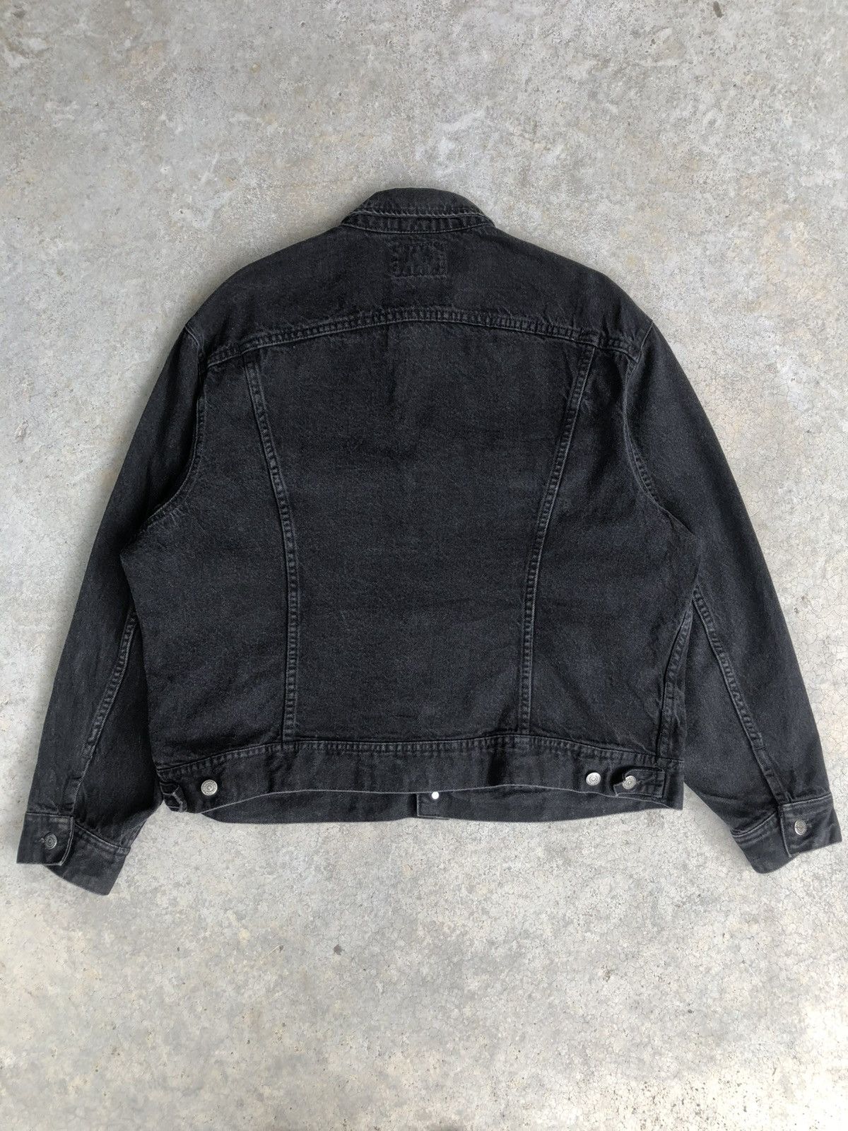 If Six Was Nine Vintage 90s Lee Denim Jacket Distressed Jeans Baggy Size US XL / EU 56 / 4 - 2 Thumbnail