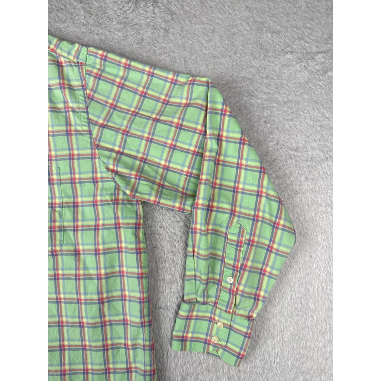 Lacoste Lacoste Shirt Mens 44 Green Plaid Button Up Long Sleeve Cotton Knit Pocket Croc Size US XXL / EU 58 / 5 - 5 Thumbnail