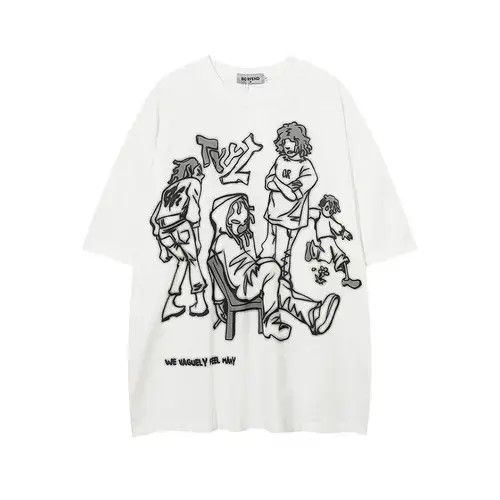 Other Streetwear Funny Anime Cartoon Graphic Oversized T-Shirt y2k Size US M / EU 48-50 / 2 - 1 Thumbnail