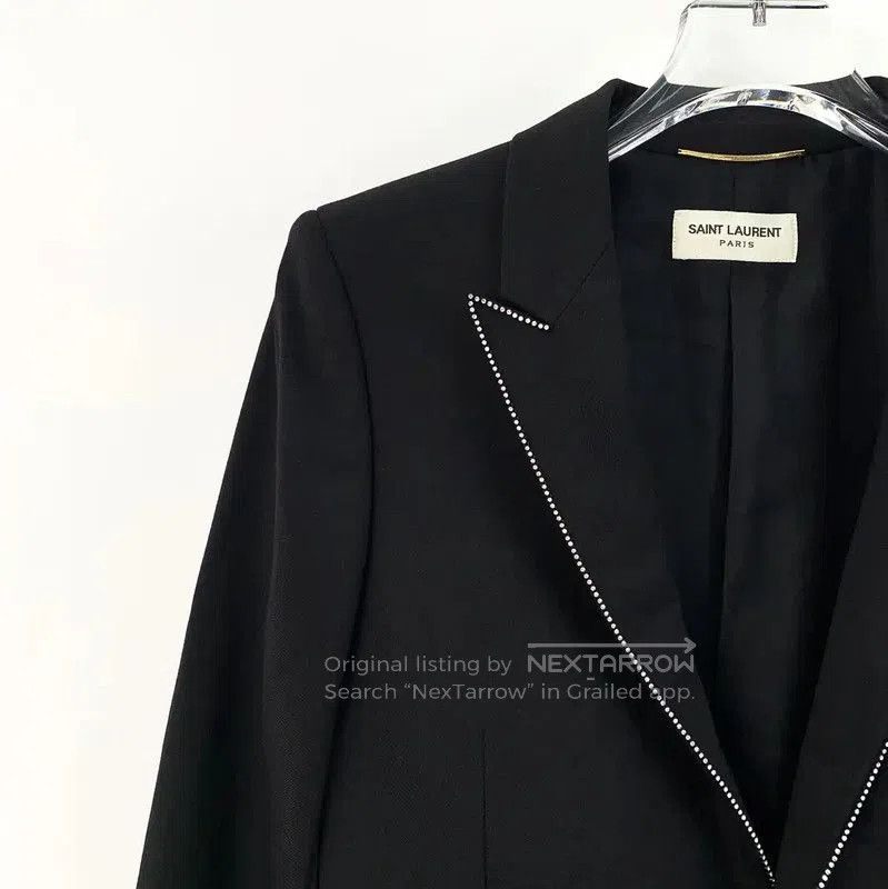 Yves Saint Laurent Saint Laurent Black Wool Women's Jacket . Size XS / US 0-2 / IT 36-38 - 3 Thumbnail