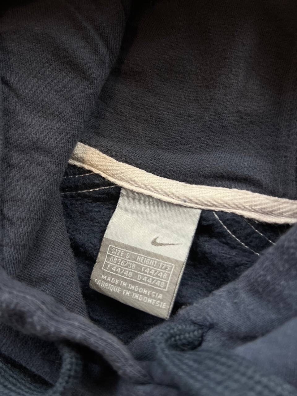Nike × Vintage 🫐 NIKE RETRO HOODIE BIG SWOOSH CENTRAL LOGO Y2K 90’s Size US S / EU 44-46 / 1 - 7 Thumbnail