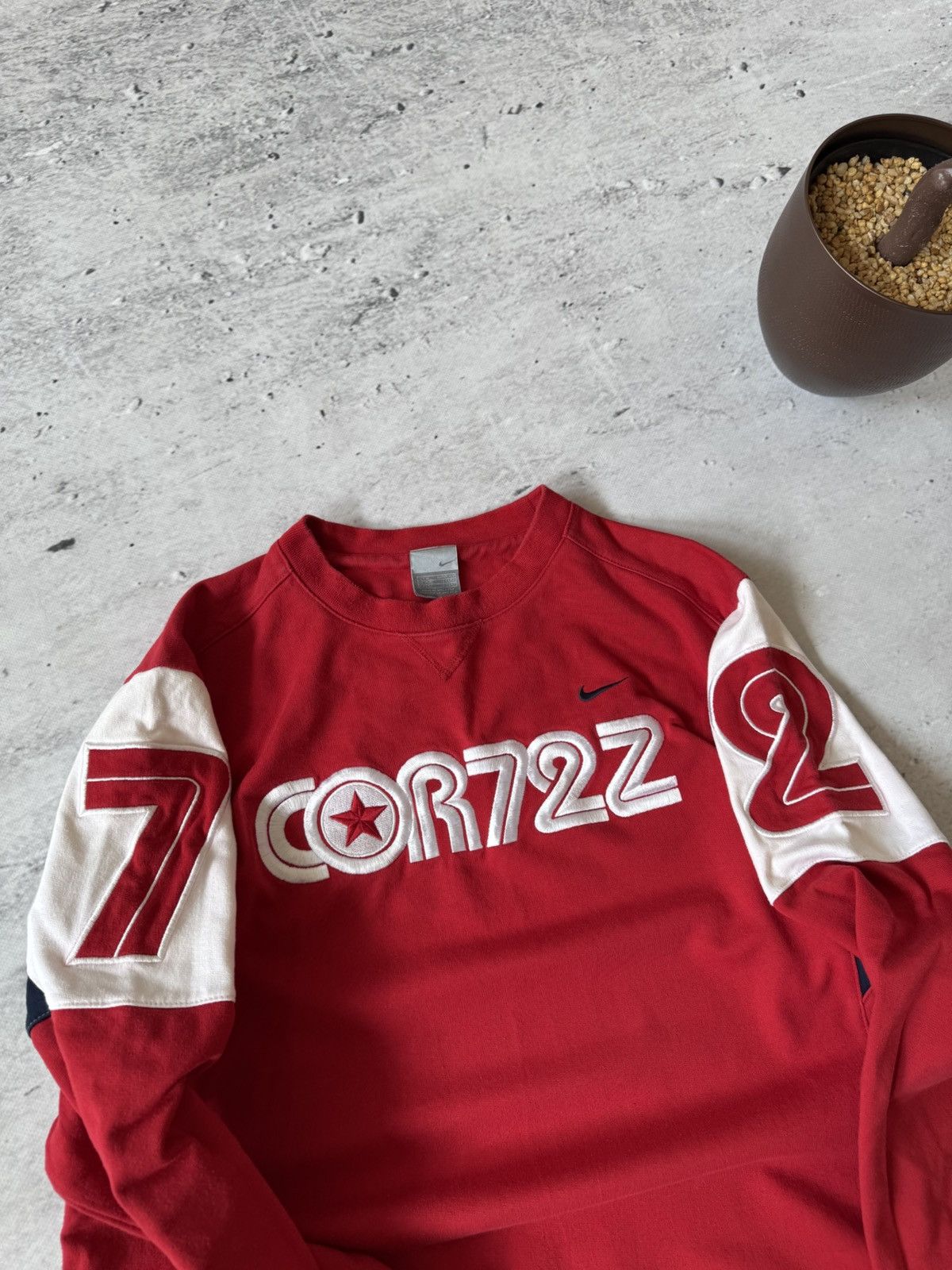Nike × Vintage NIKE CORTEZ VINTAGE CENTER LOGO OVERSIZ BAGGY FIT SWEATSHIRT Size US M / EU 48-50 / 2 - 5 Thumbnail