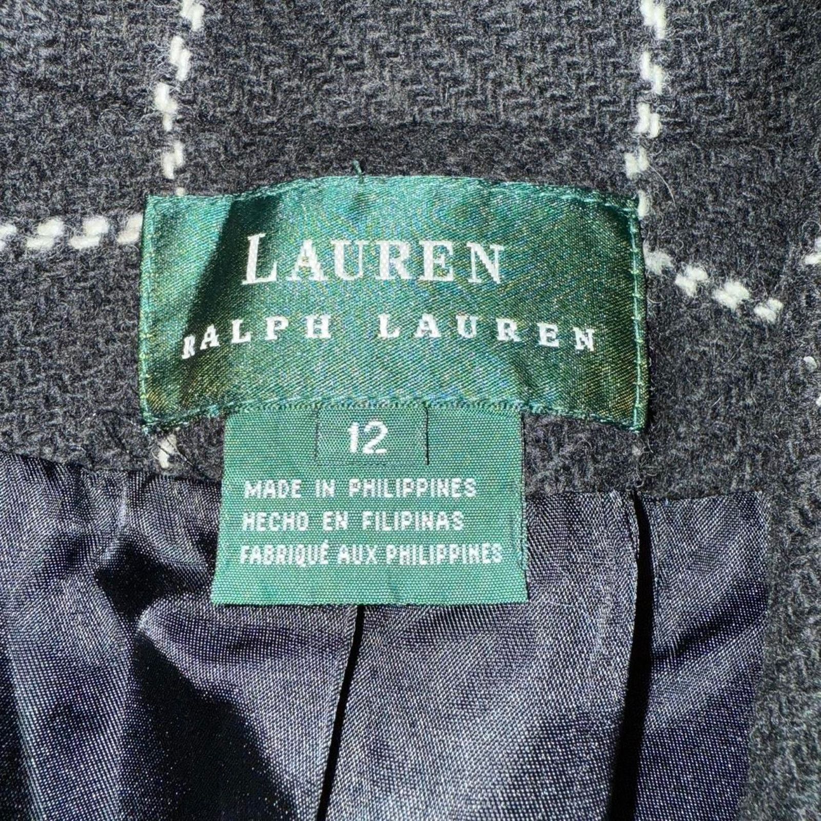 Ralph Lauren Vtg ralph lauren grey wool windowpane blazer jacket 12 Size XL / US 12-14 / IT 48-50 - 6 Thumbnail