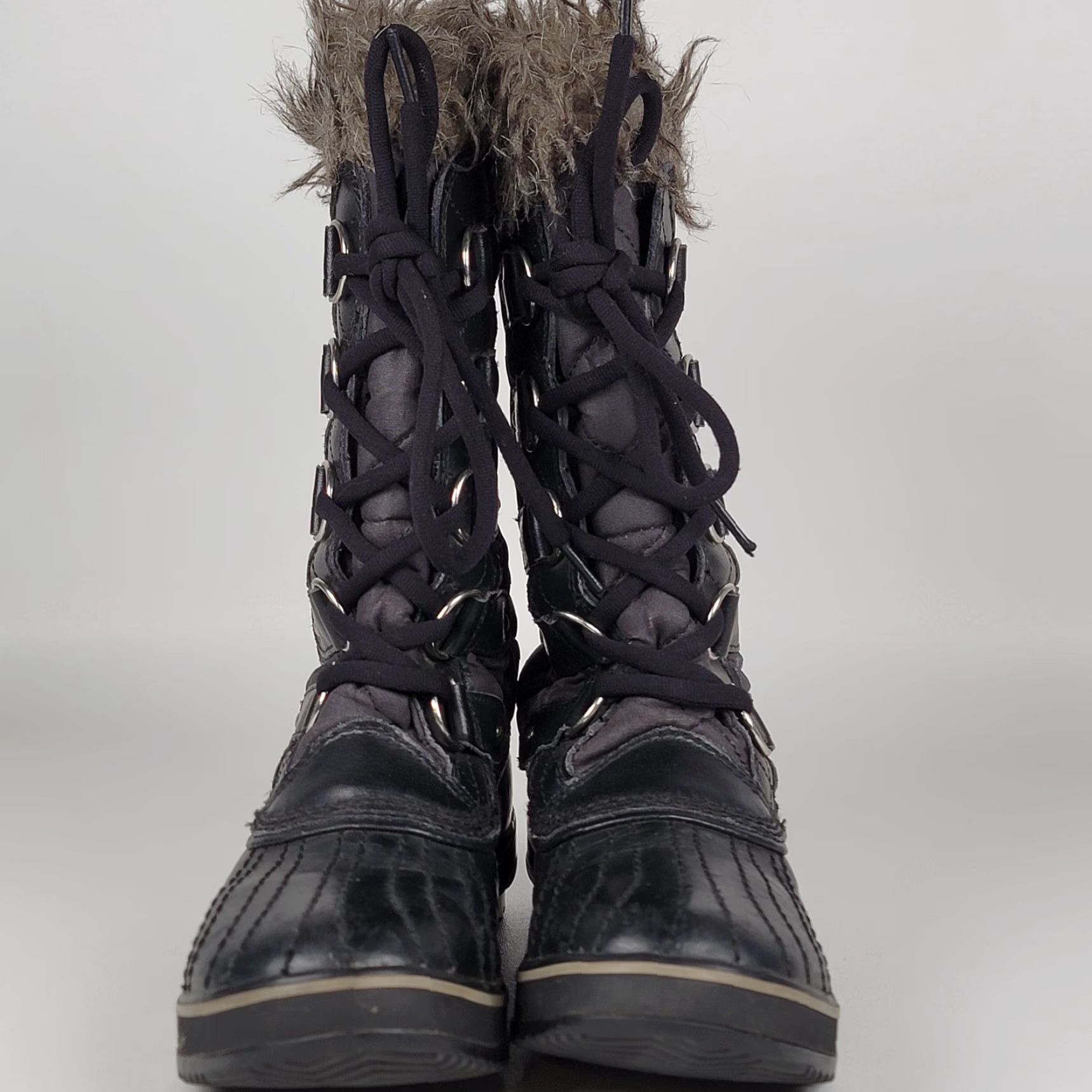 SOREL Sorel Tofino II Lace Up Black Winter Snow Boots Women’s Size 6 - Waterproof, Faux Fur Lined, Mid-Calf, Logo, Solid Black, Casual Winter Boot Ladies 6 Size US 6 / IT 36 - 2 Thumbnail