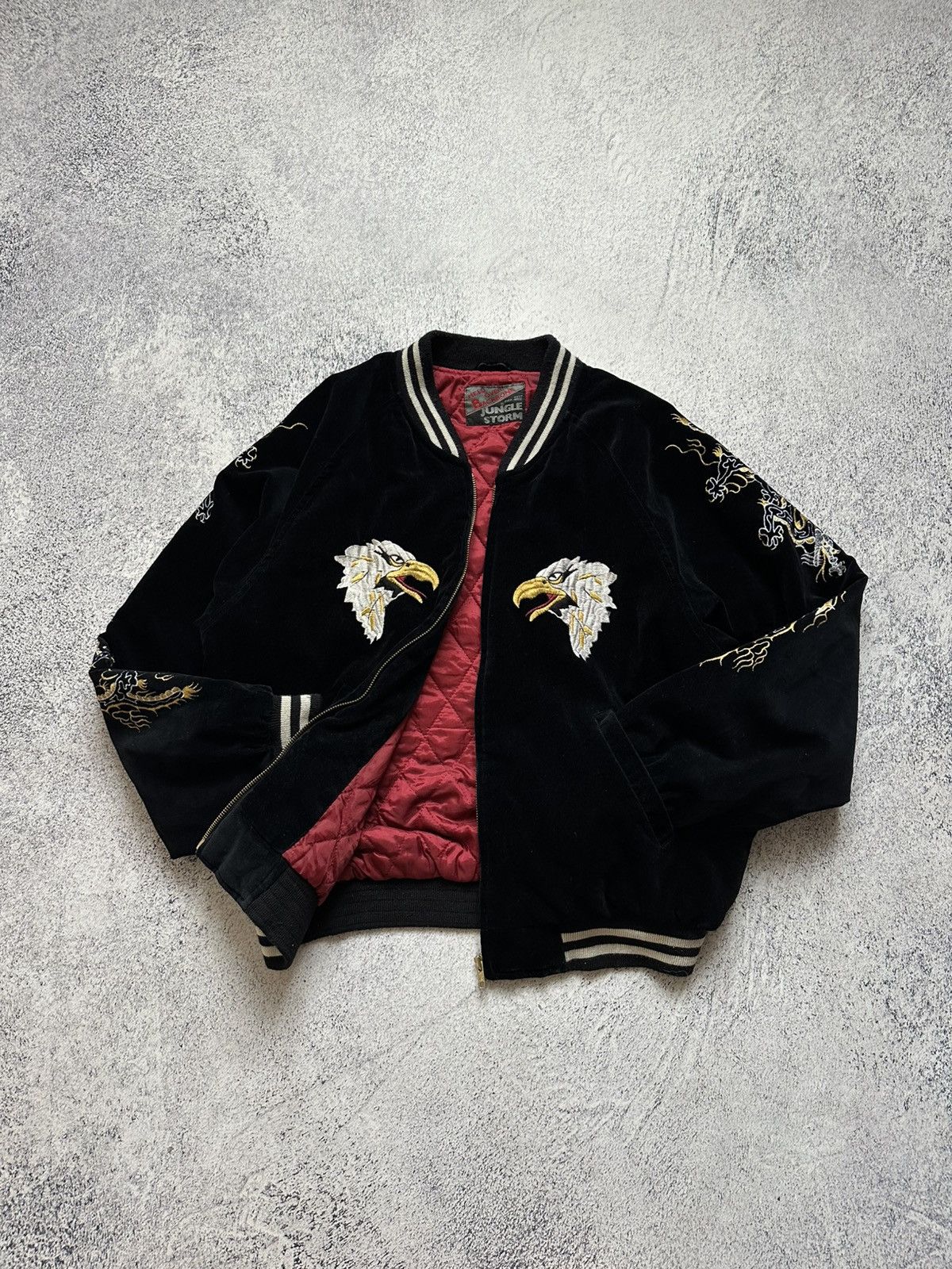 Other Sukajan Japan Yokosuka Embroidery Velvet Jacket Size US M / EU 48-50 / 2 - 2 Thumbnail