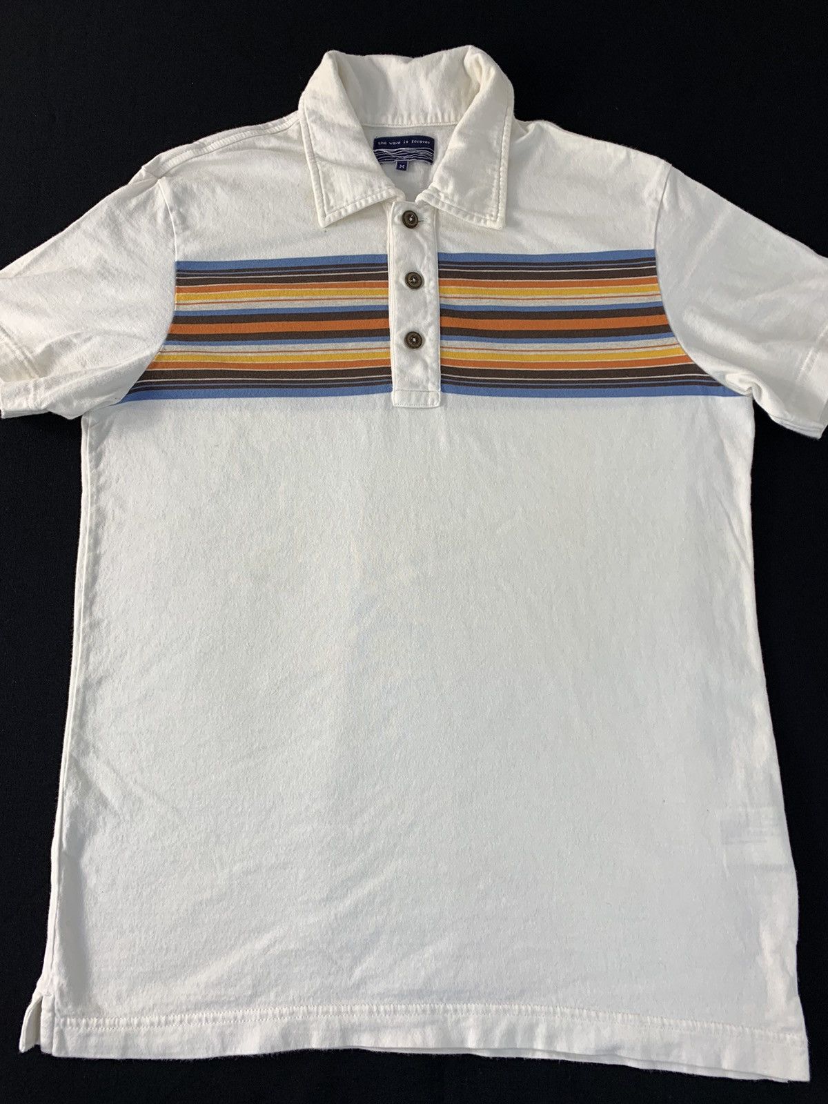 Japanese Brand The Wave Is Forever Striped Chest Design Polo Tee T-shirt Size US M / EU 48-50 / 2 - 3 Thumbnail